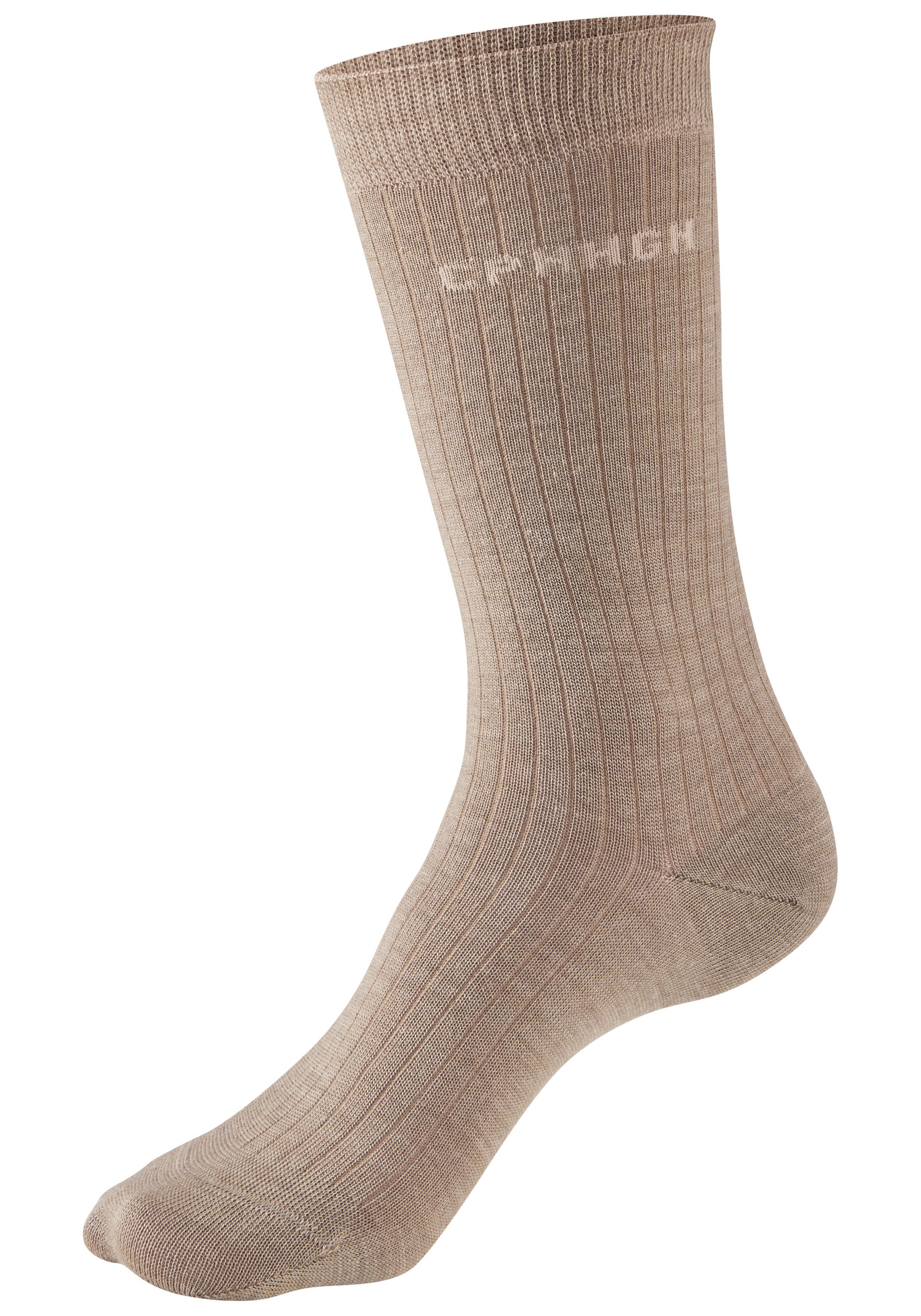 Copenhagen Studios Basic sokken geribbeld, met verwarmende wol (set, 2 paar)