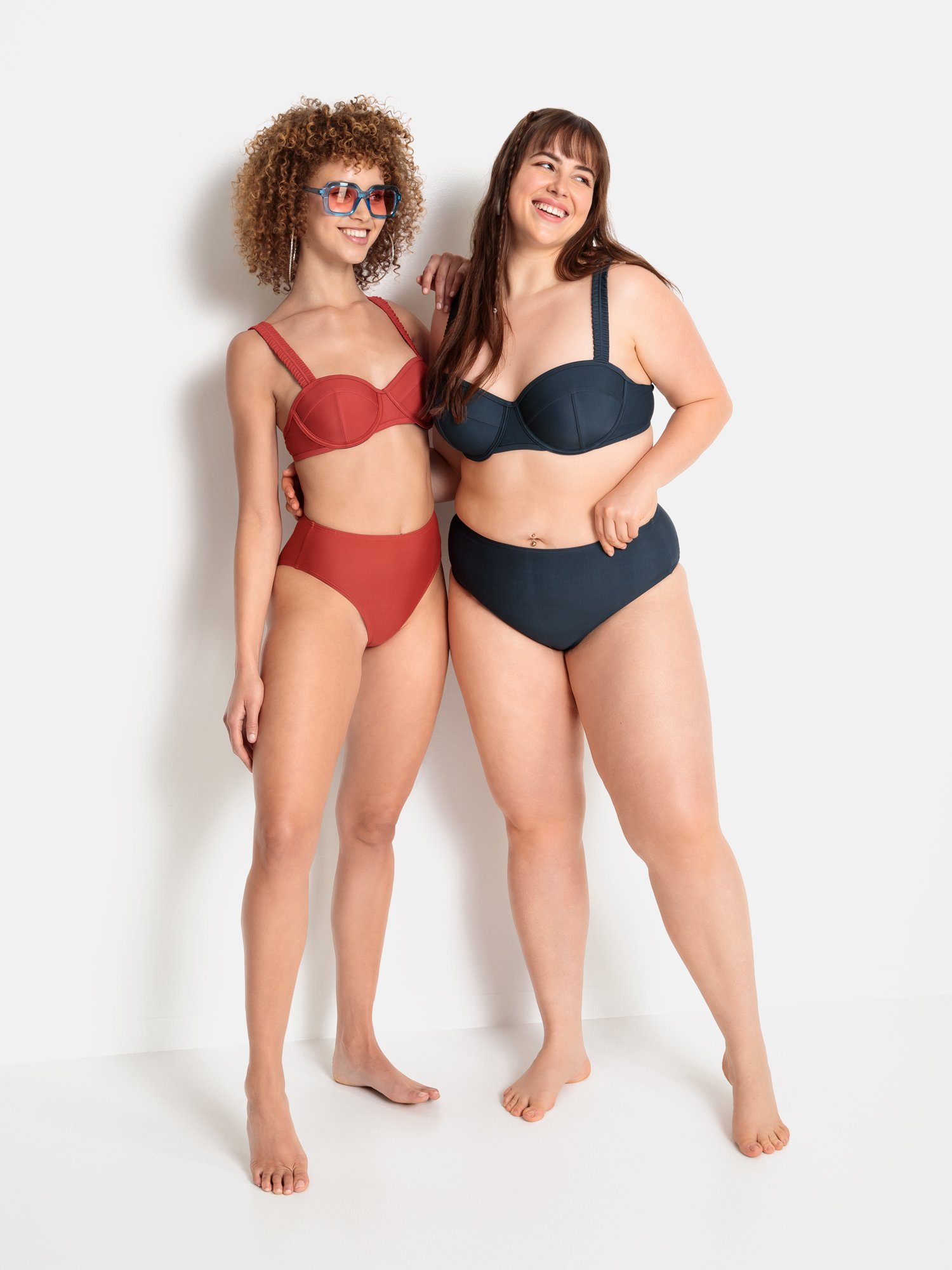 LSCN by LASCANA Bikinitop met beugels GINA met gerimpelde bandjes