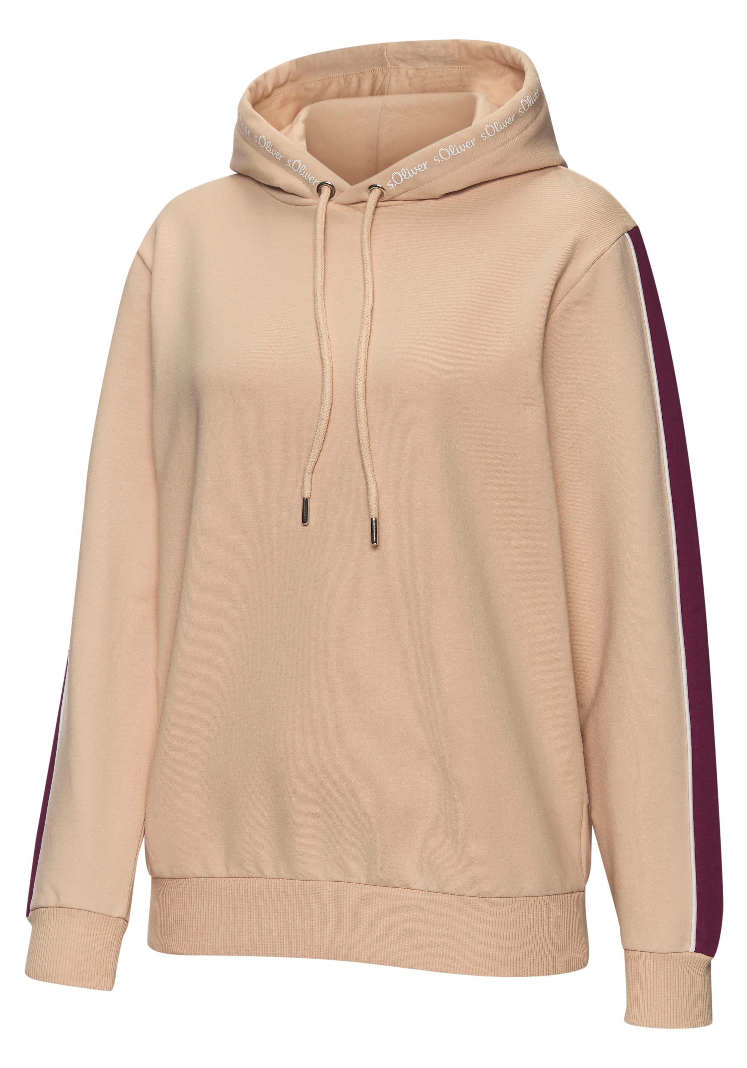 s.Oliver RED LABEL Beachwear Hoodie met contrasterende accenten, loungewear (1-delig)