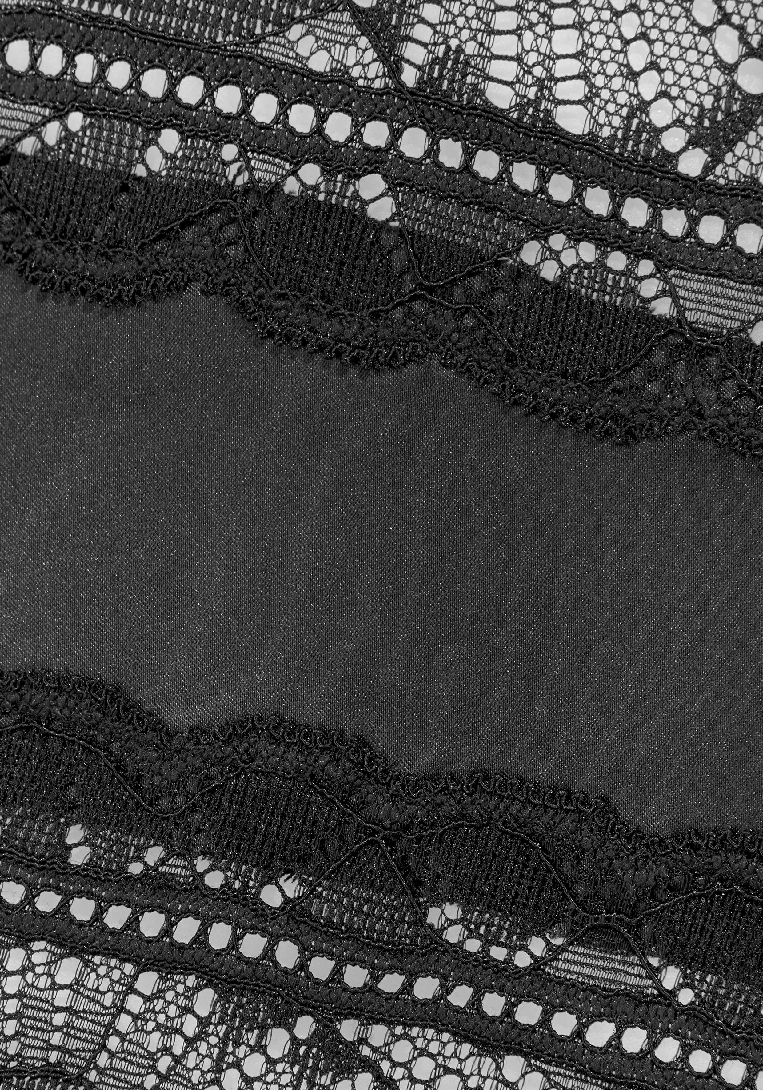 s.Oliver RED LABEL Beachwear Body Adèle gemaakt van discreet transparant, gebloemd kant, sexy lingerie