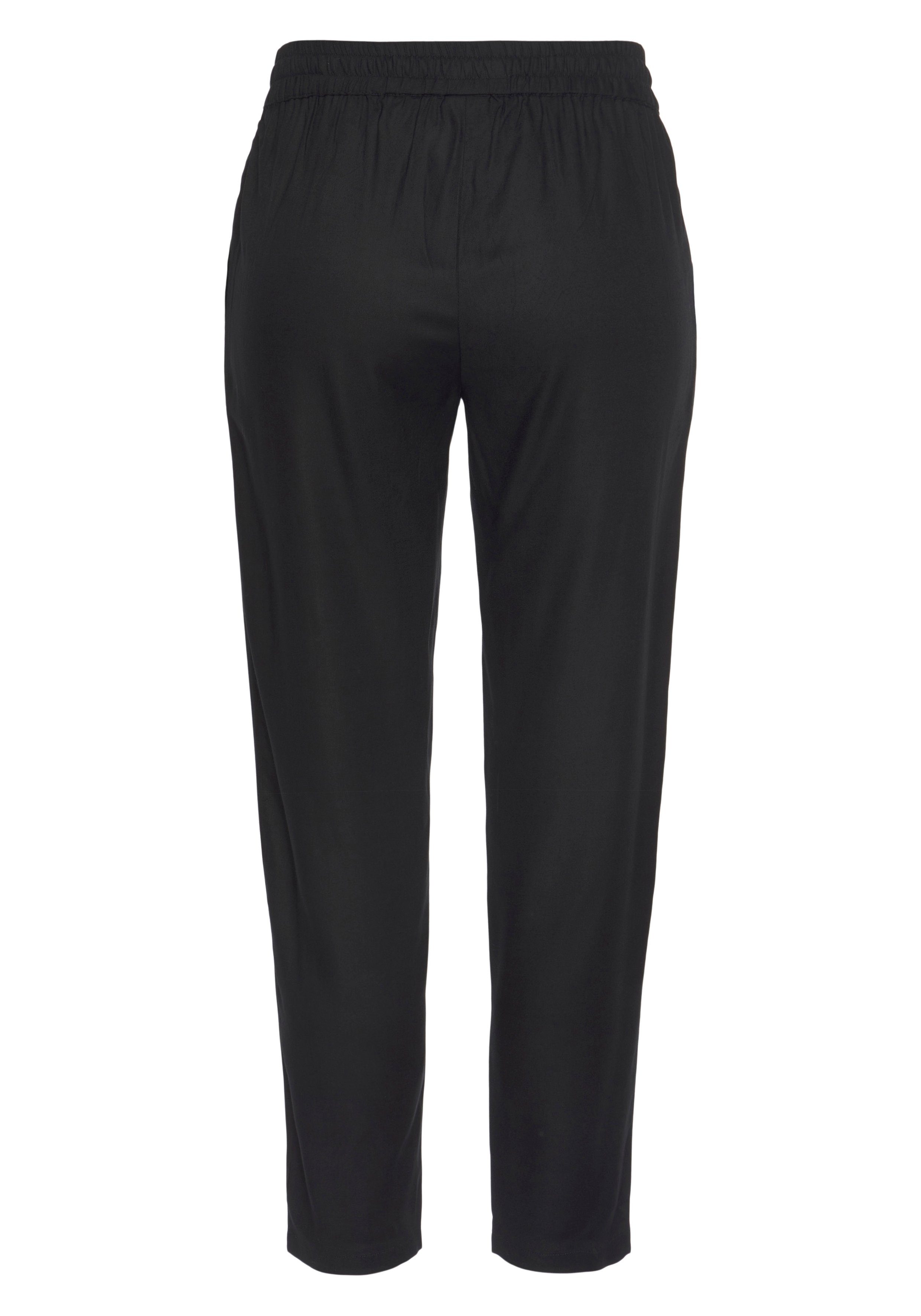 Lascana Comfortbroek van geweven viscose, smal model, zomerbroek, business look