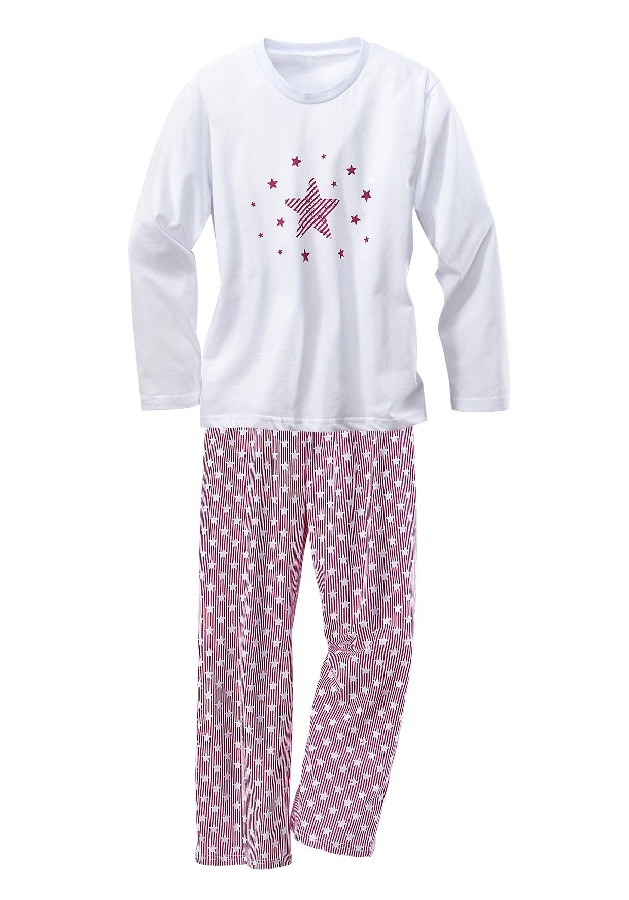 Petite fleur Pyjama modieuze sterrenprint op de shirts en broeken (4-delig, Set van 2)