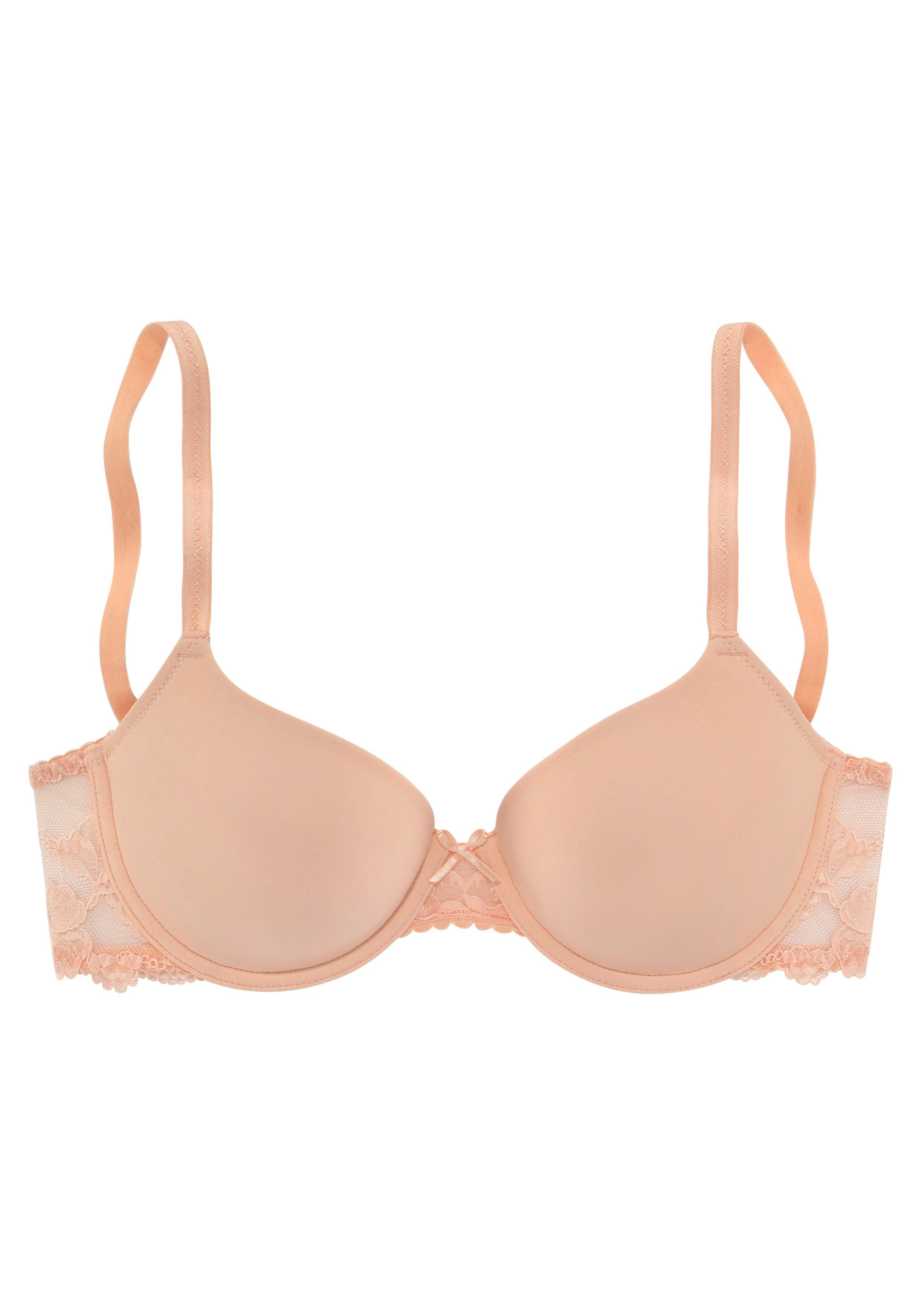 Lascana Bh met steuncups Vittoria met beugel en rug van gebloemde kant beugel bh's maat 70 C roze
