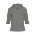 s.oliver red label beachwear hoodie van duurzaam ribbreisel grijs