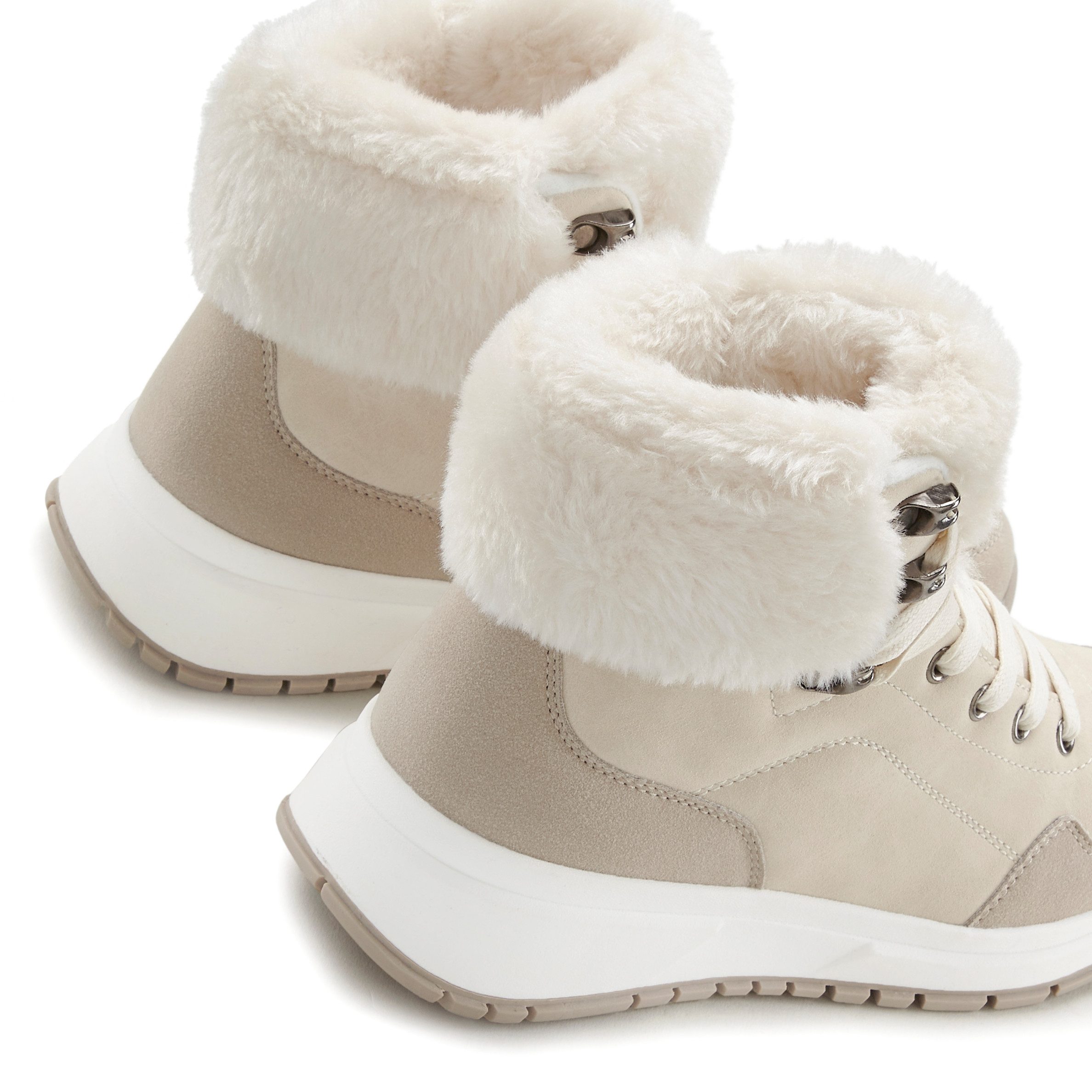 Lascana Winterlaarsjes High top sneaker, veterschoen, boots, laars van waterafstotend materiaal met warmfutter vegan