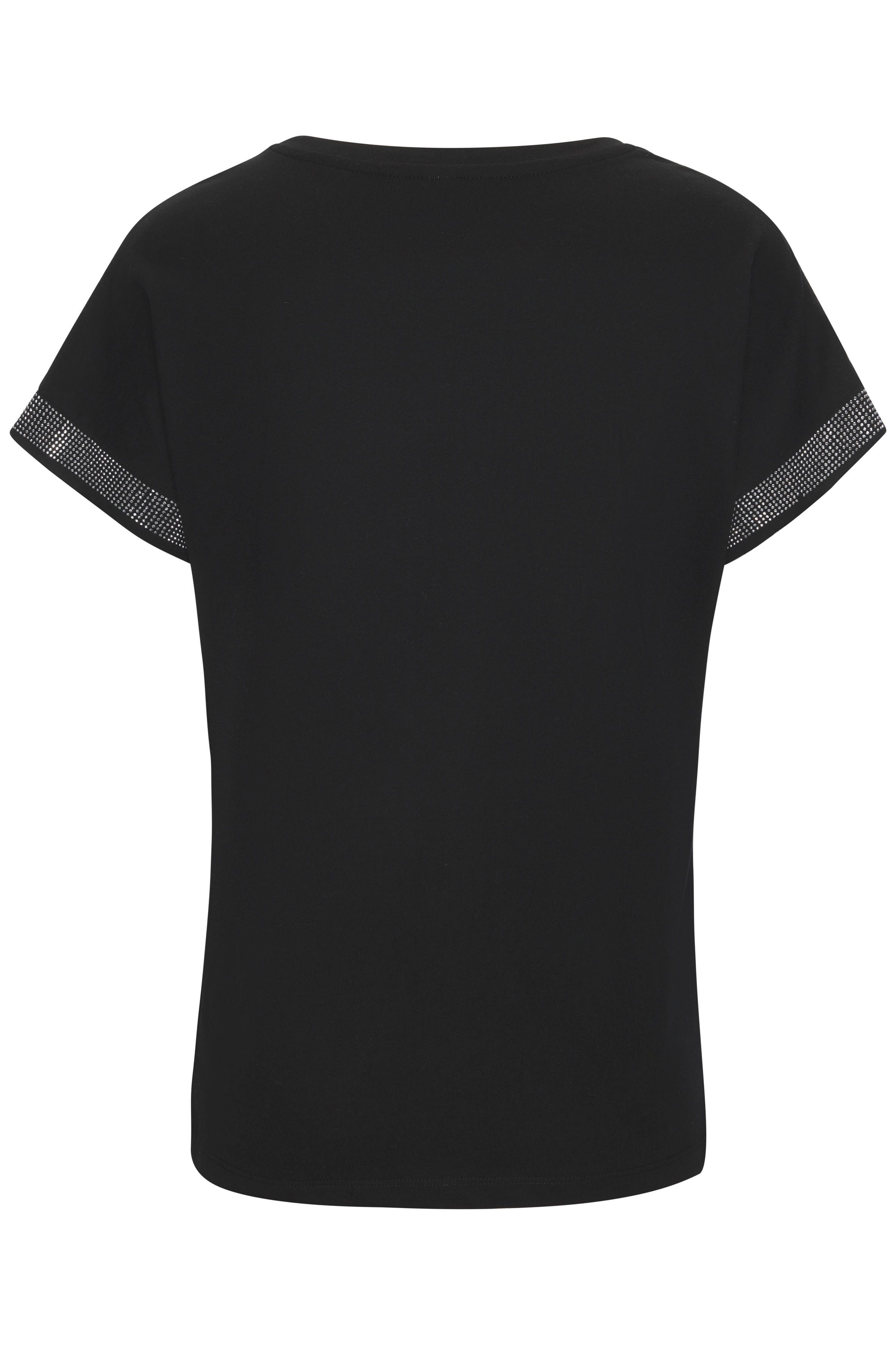Lascana Shirt met korte mouwen Met glinsterend strass-ontwerp op de arm