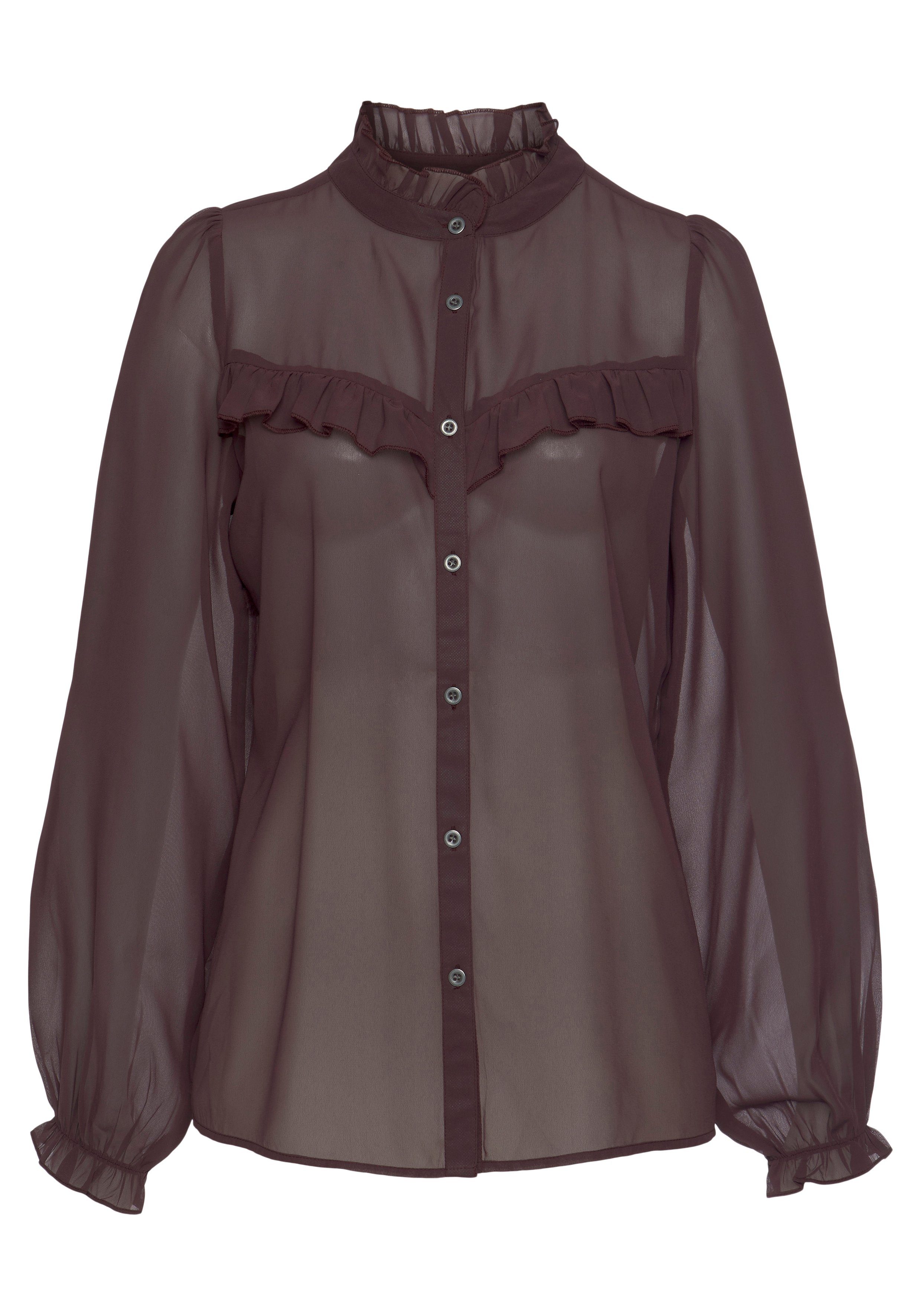 Lascana Chiffon blouse met modieuze ruches