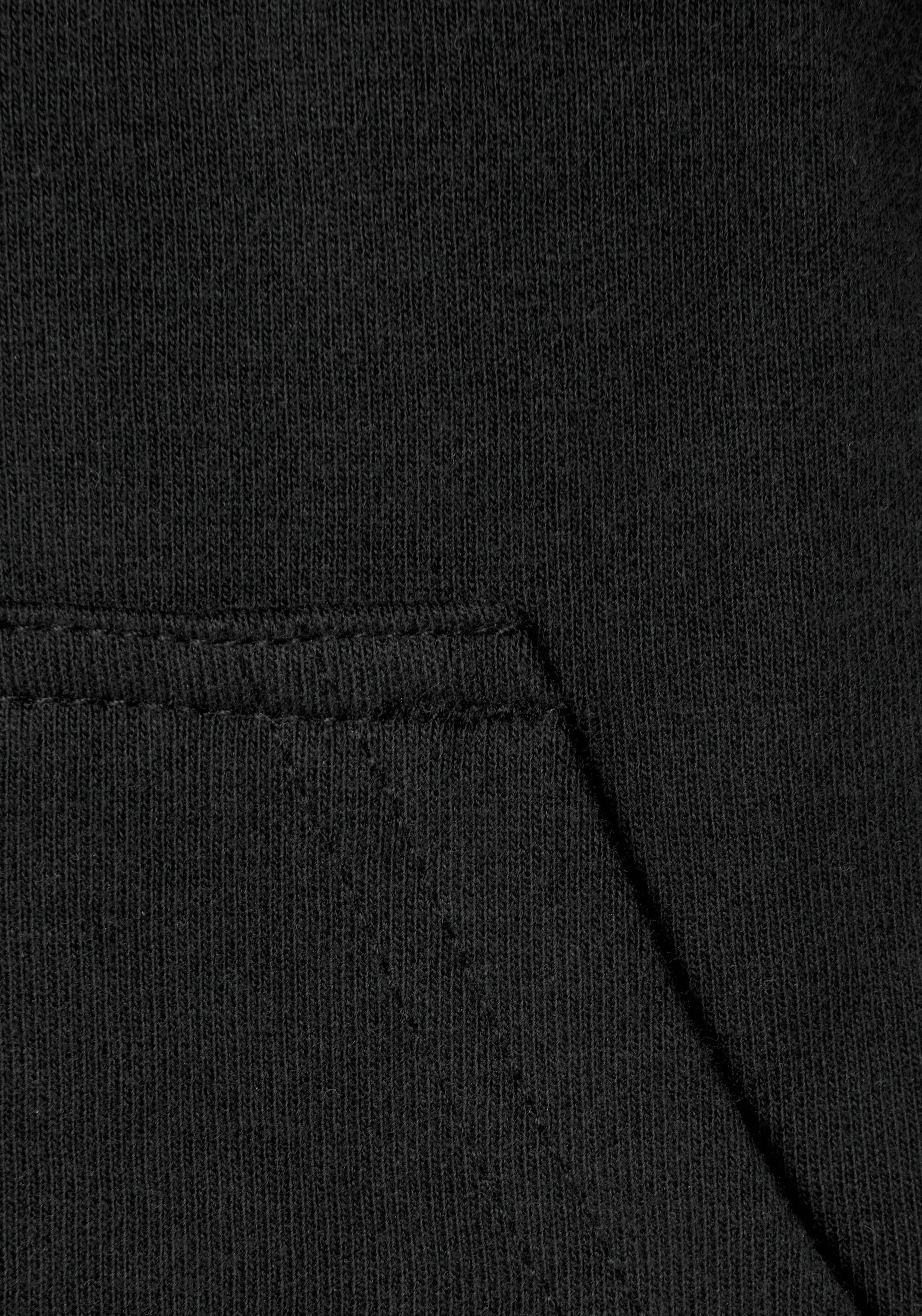 KangaROOS Capuchonsweatvest met verfijnde kangaroos borduurwerk, loungepak