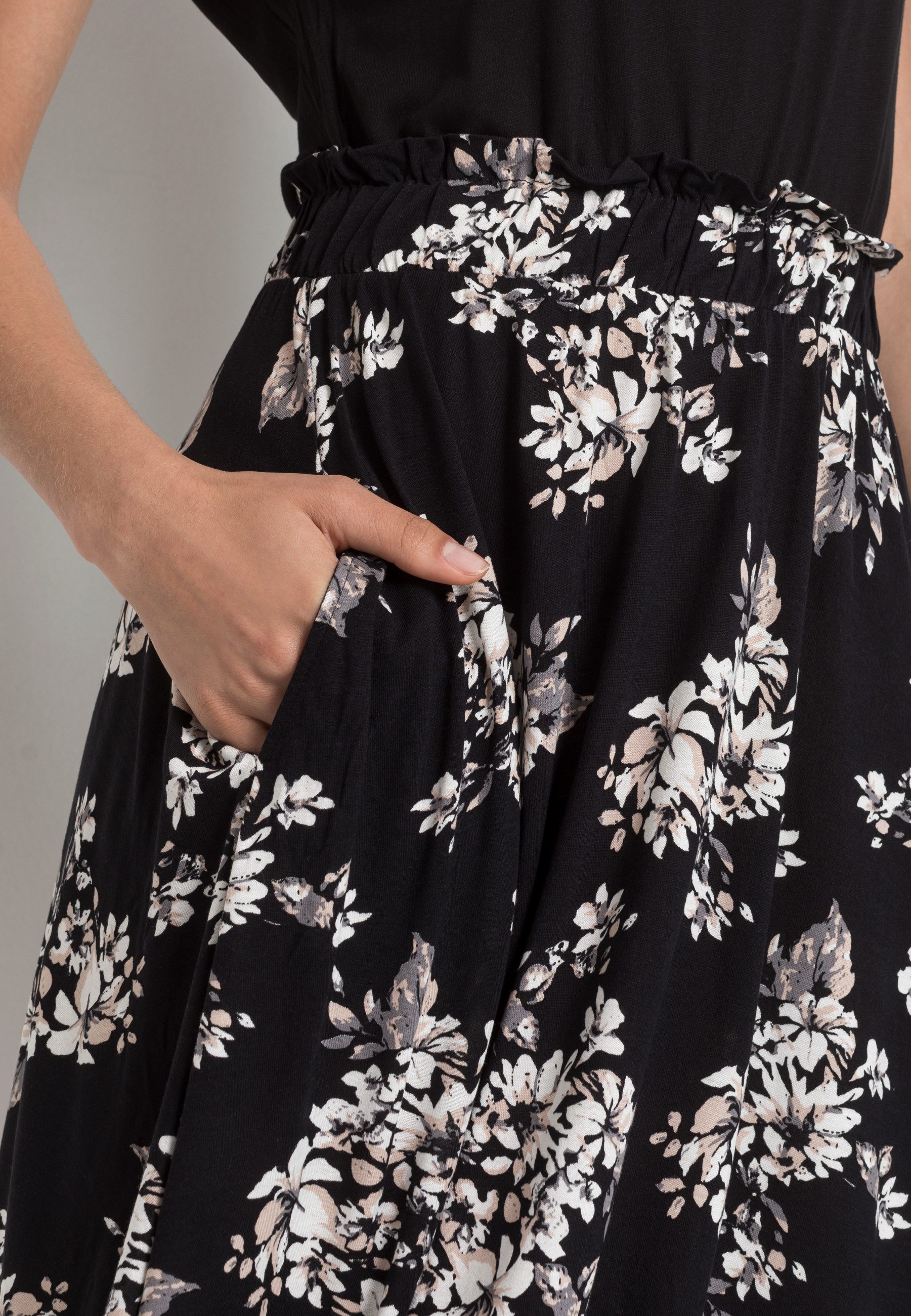 Lascana Jerseyjurk met paperbag-band