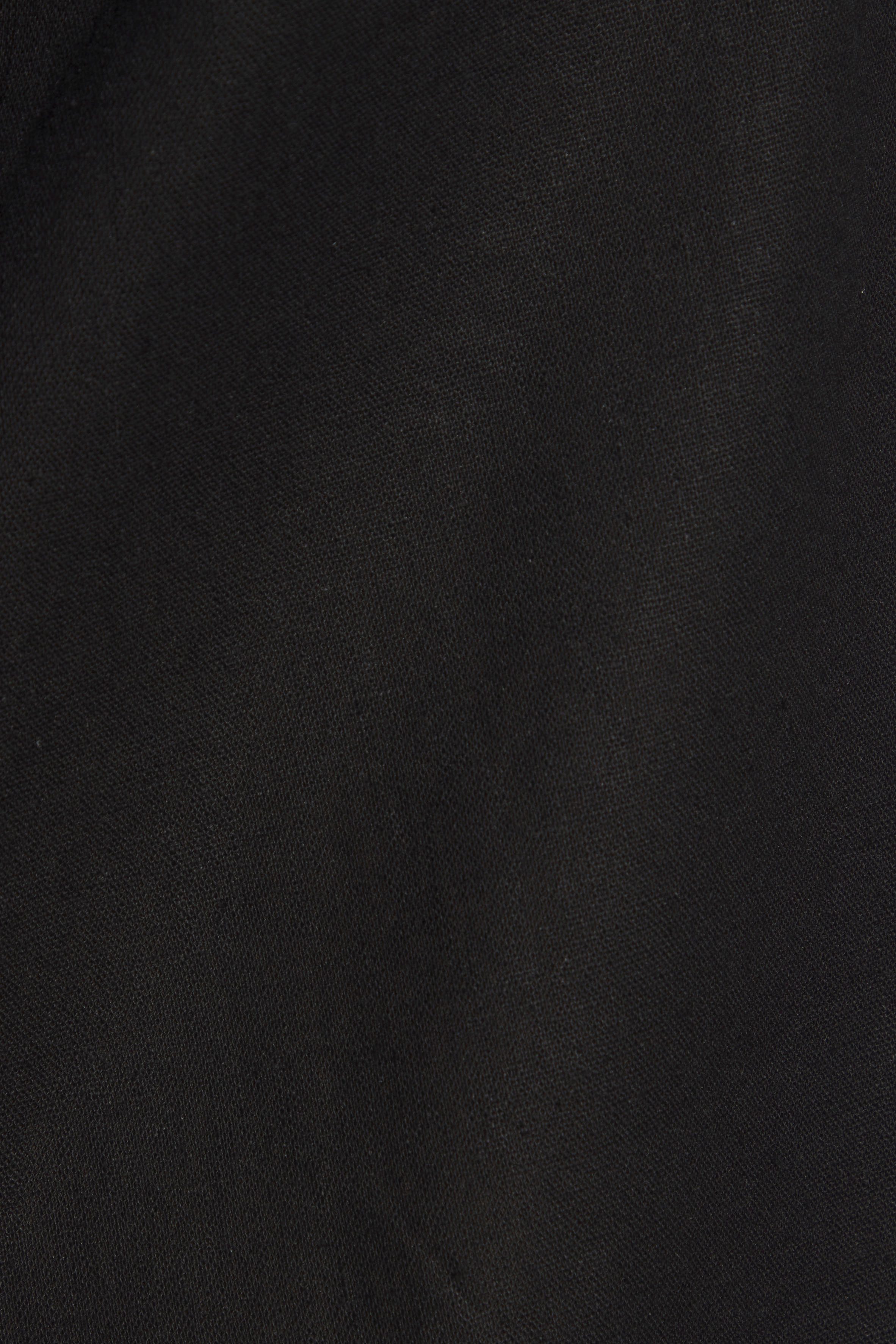 Buffalo Overhemdblouse met linnenpercentage, luchtige lange blouse met overhemdkraag