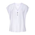 lascana blouse zonder sluiting met modieuze knopen wit