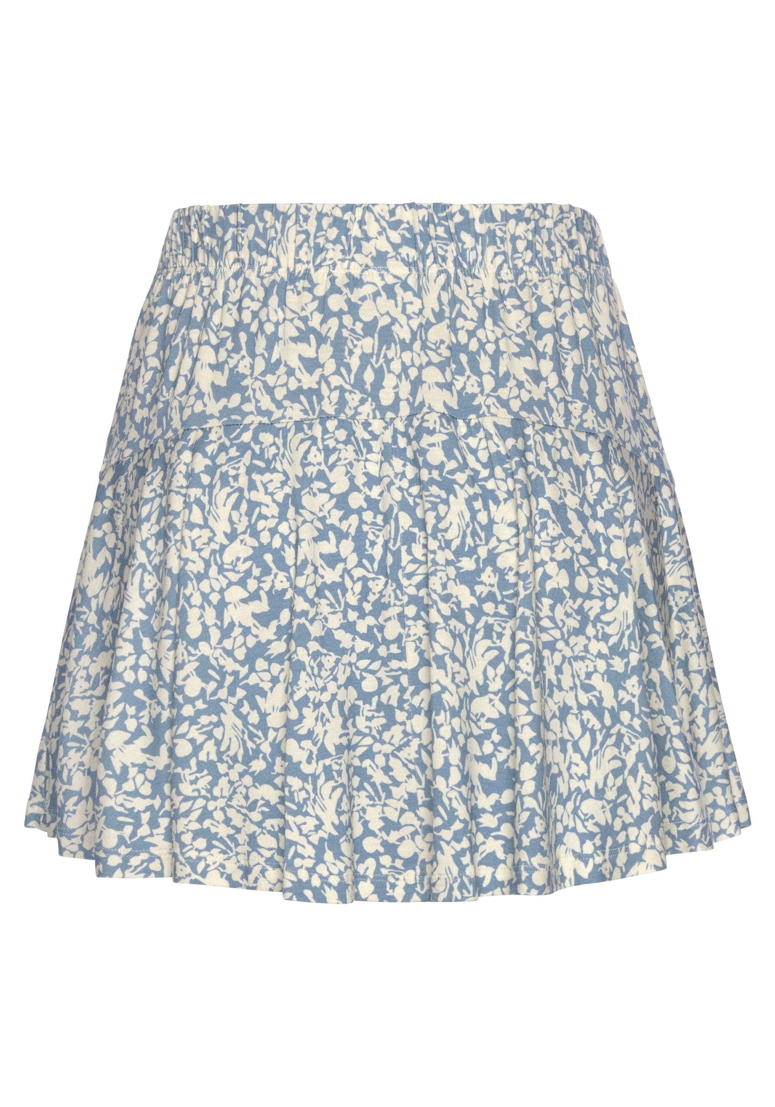 Vivance Broekrok met bloemenprint, skort, rok (skort) en korte broek (short), comfortabele tailleband