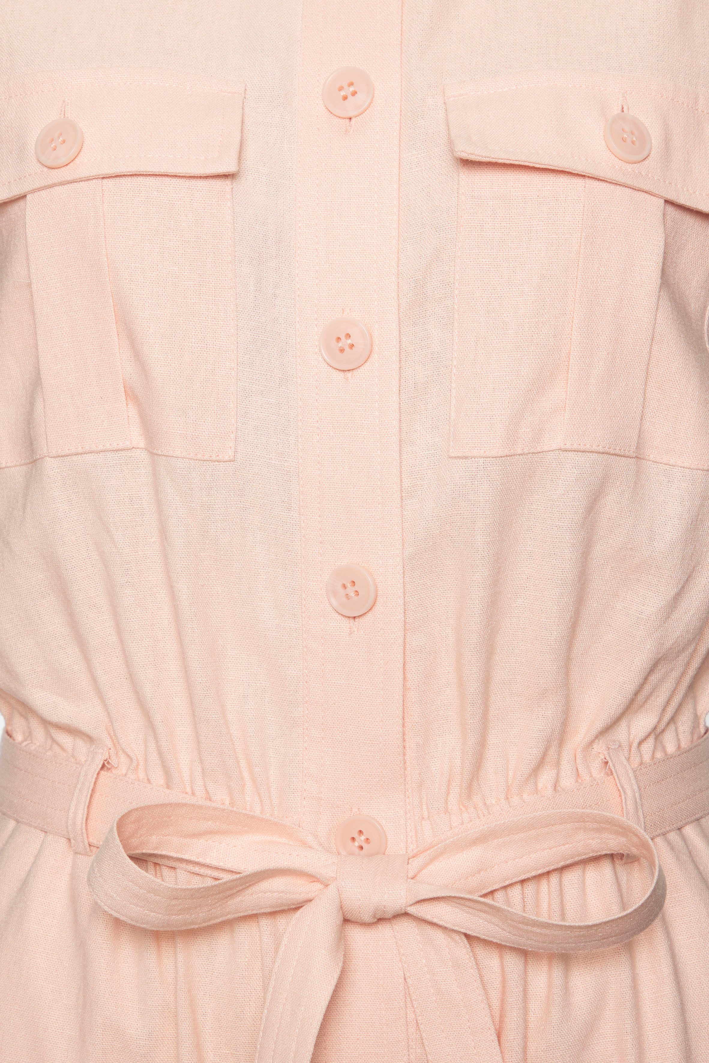 Buffalo Jumpsuit van linnenmix, zomerse jumpsuit met zakken (Met een bindceintuur)