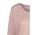 vivance shirt met 3-4-mouwen in 2-kleurige jerseykwaliteit roze