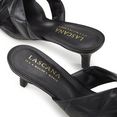 lascana slippers in watté-design met kitten-heel, veganistisch zwart