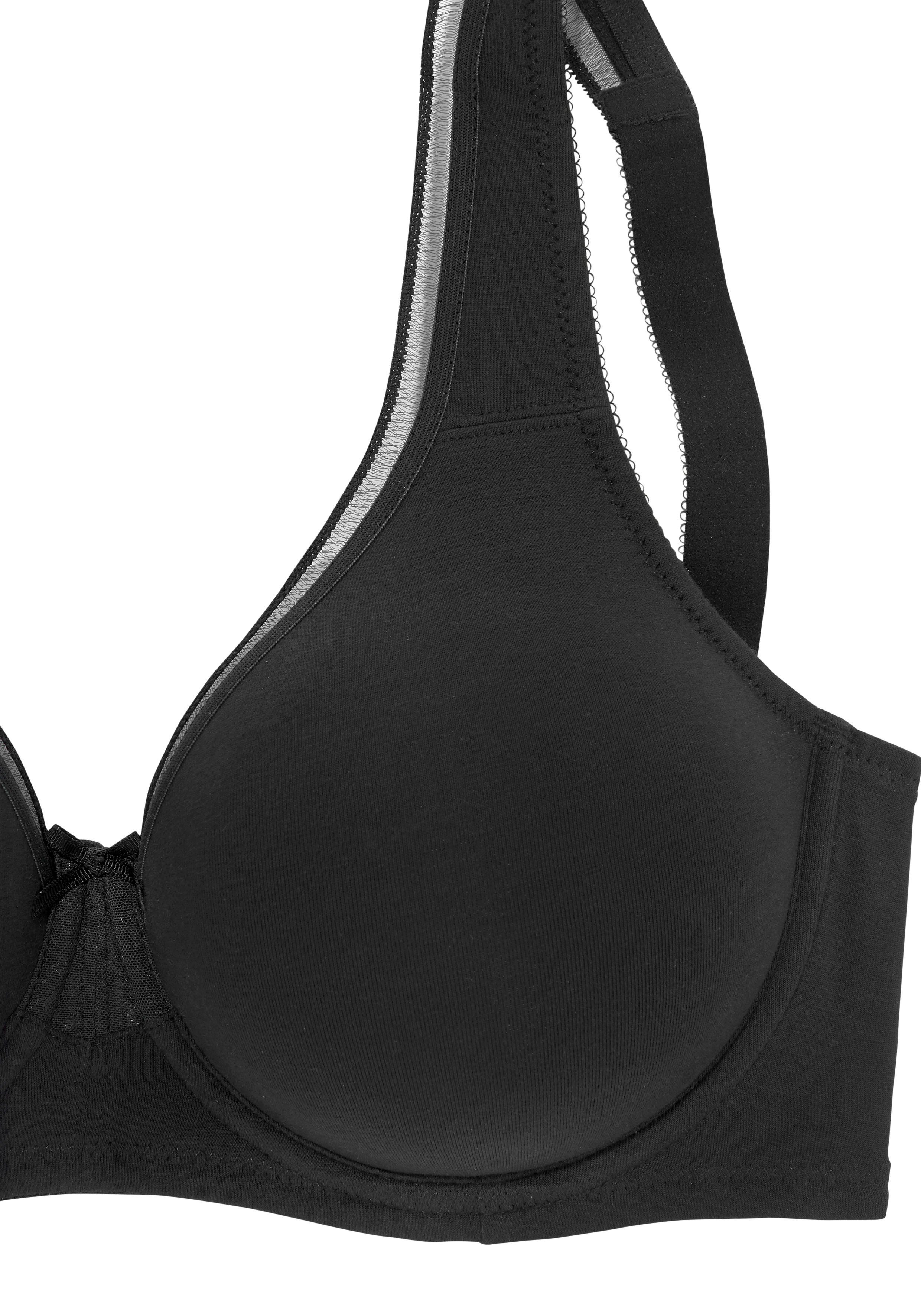 Petite fleur Minimizer-bh van katoen met naadloze cups, basic lingerie (Set van 2)