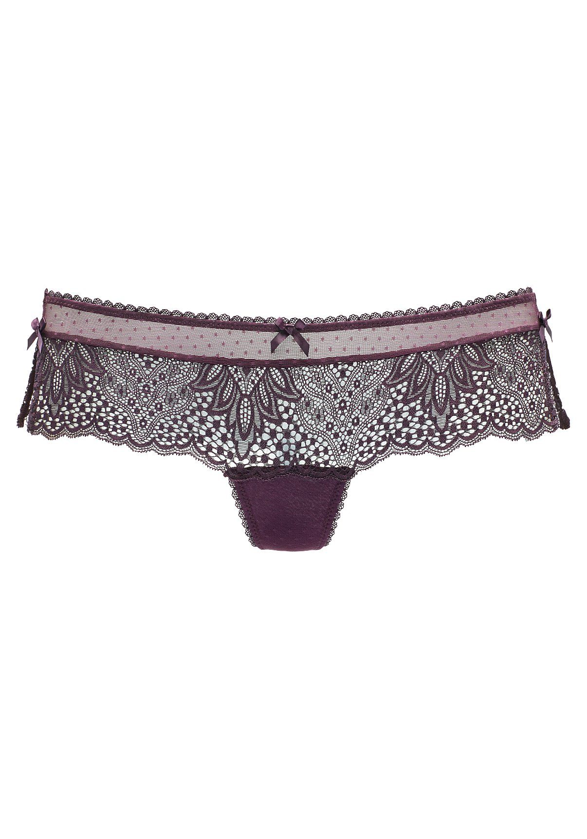 Vivance Stringpants van opvallende kant met splitjes opzij strings maat 44/46 paars