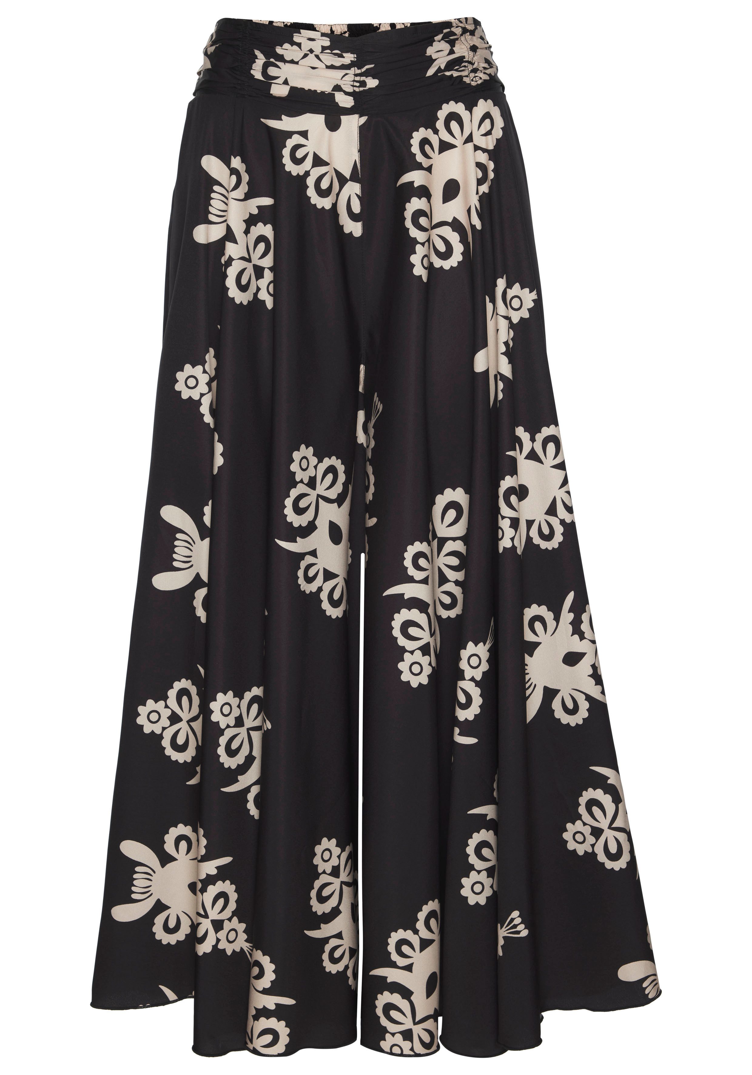 Lascana Broekrok met alloverdruk, culotte, strijkvrij