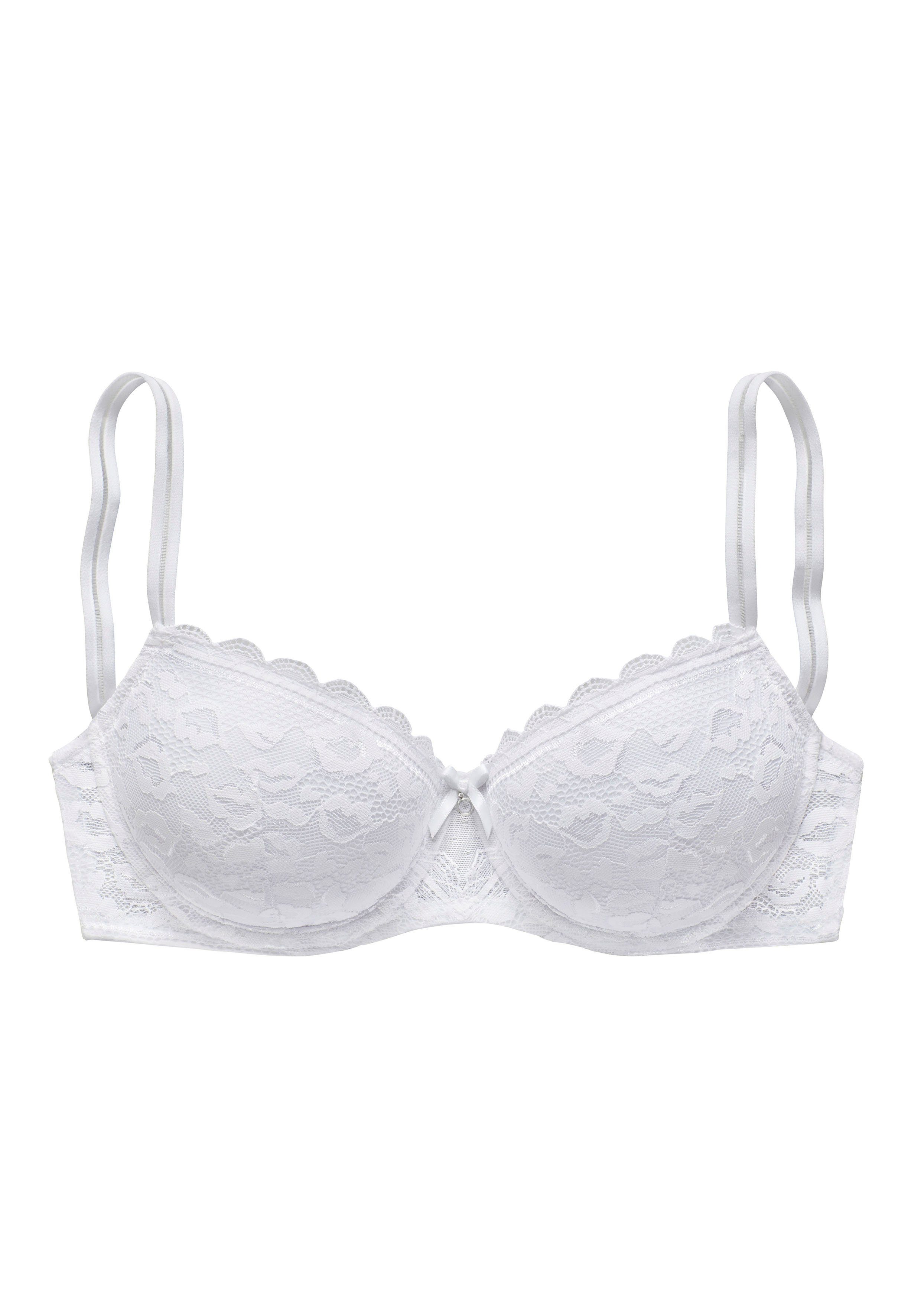 Vivance Bh met steuncups van kant met een kussende mond look in een modieuze balconnete look, lingerie