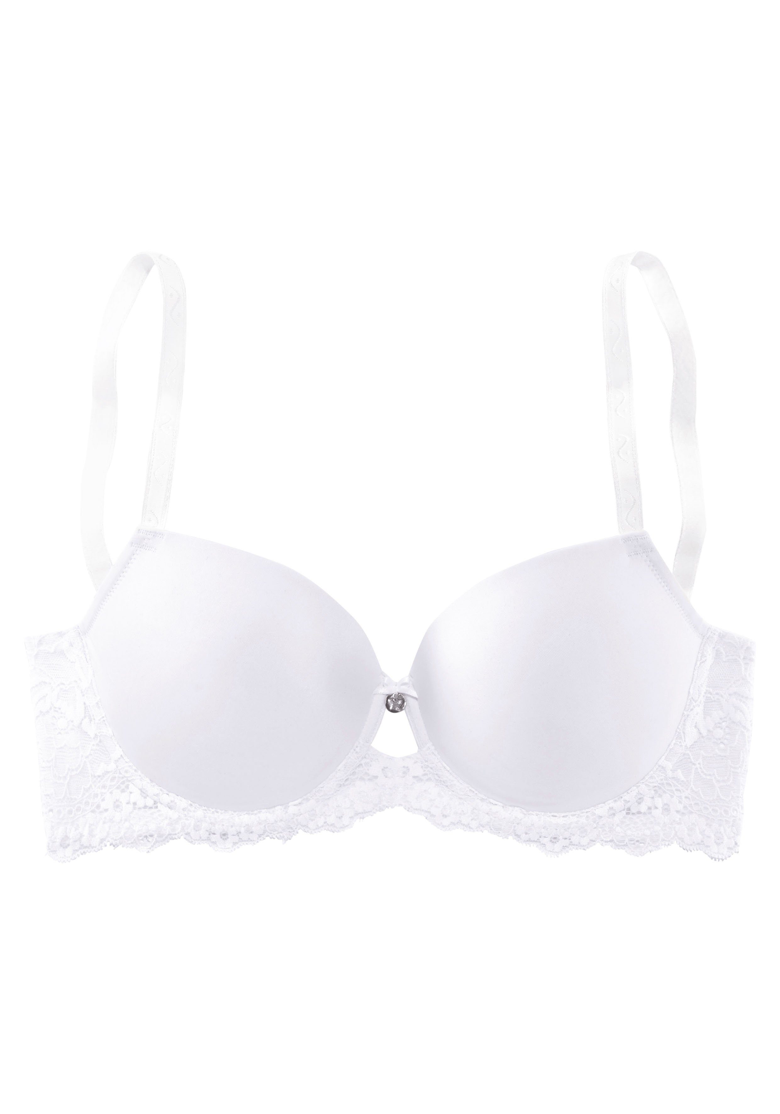 Lascana Bh met steuncups met naadloze cups en leuke kanten achterkant, dessous