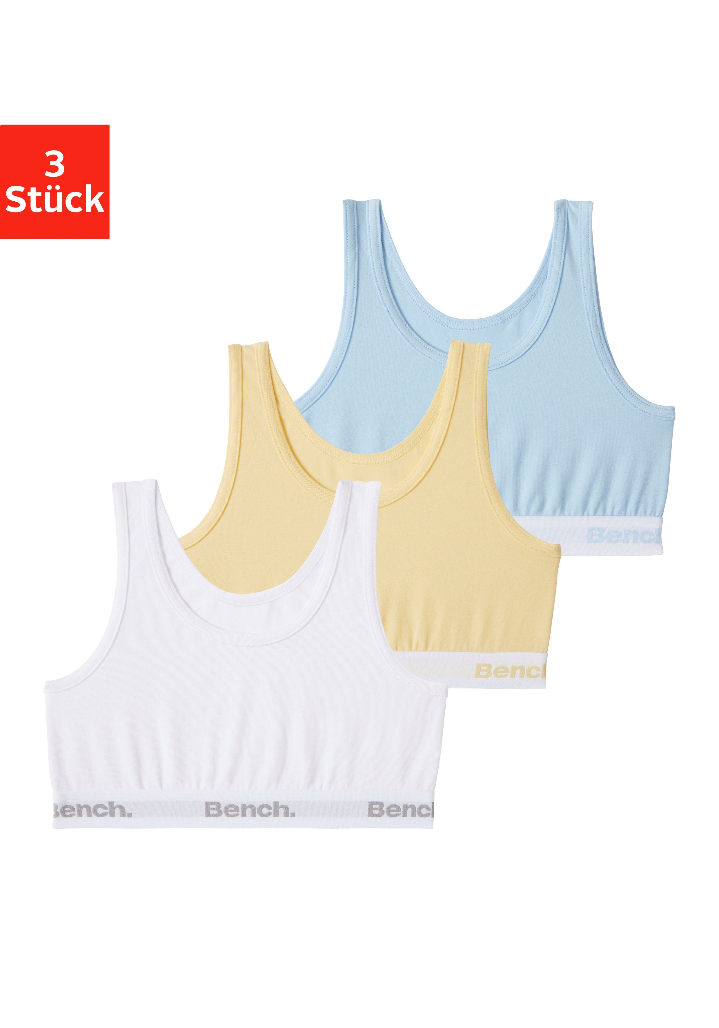 Bench. Bustier met logo-weefband (set, 3-delig)