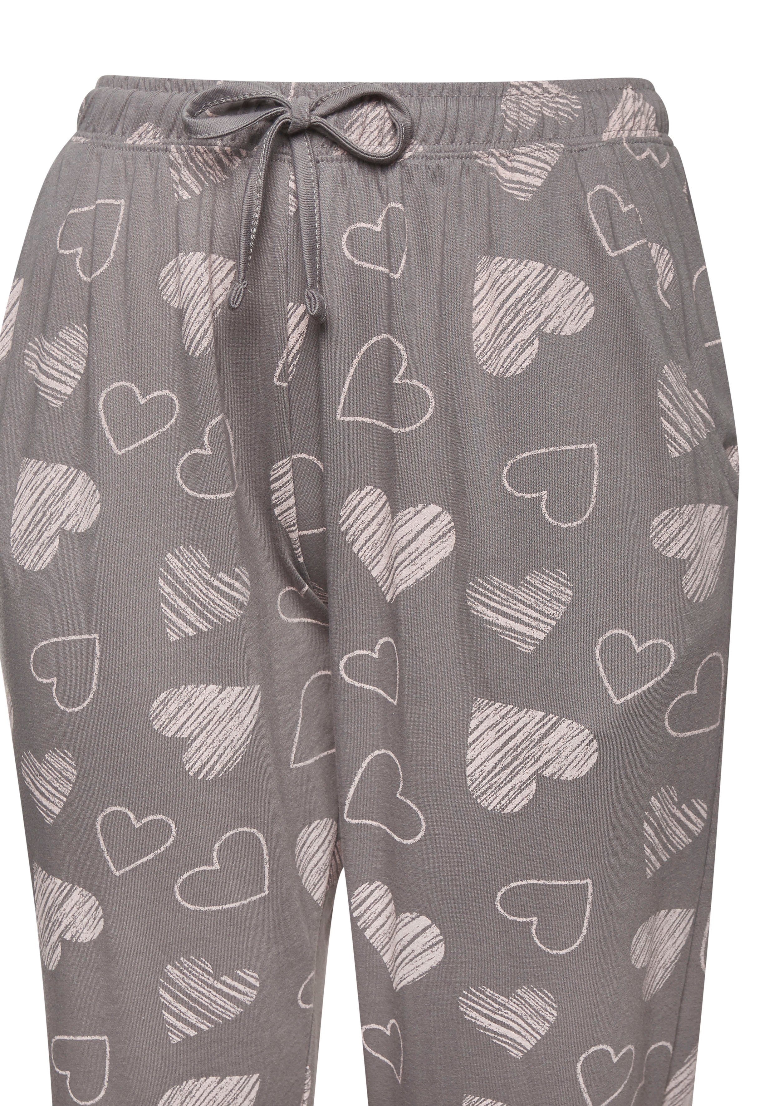 Vivance Dreams Pyjama met hartprint (Set van 2)