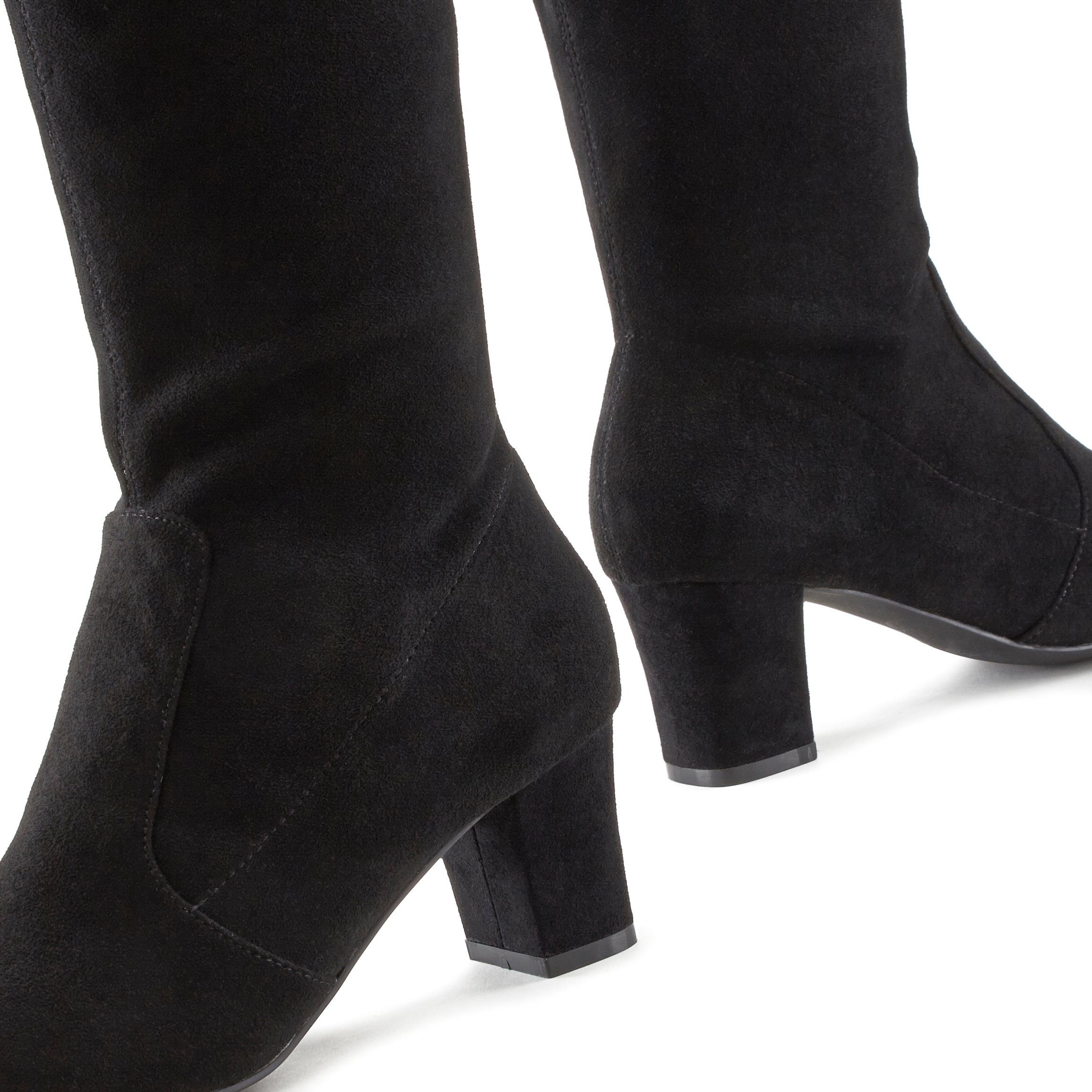 Lascana Instaplaarzen Slip-on boots, slouchy boots, slip-on, stretch & blokhak