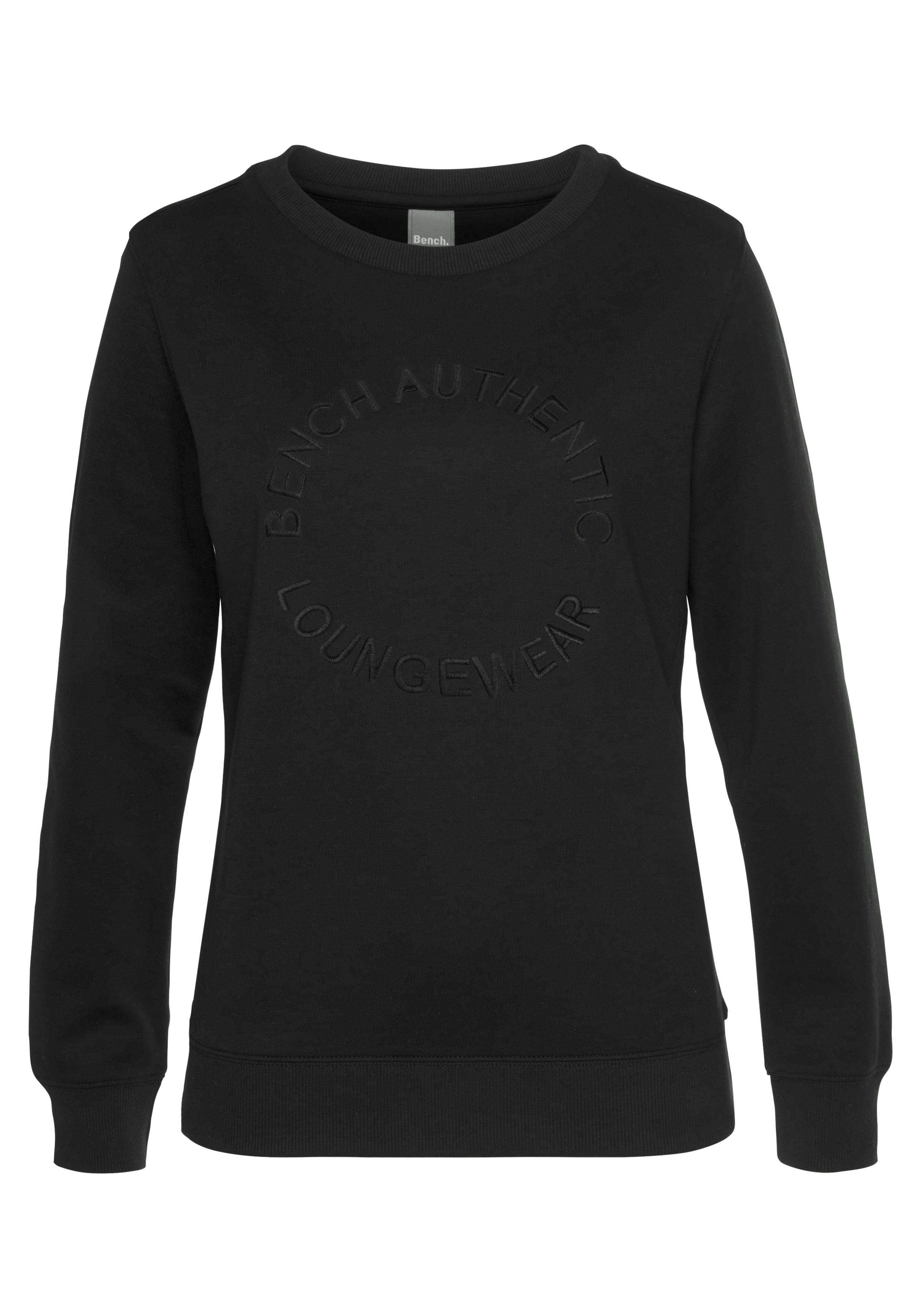 Bench. Loungewear Sweatshirt Met geborduurd logo met ronde logostiksel, loungewear