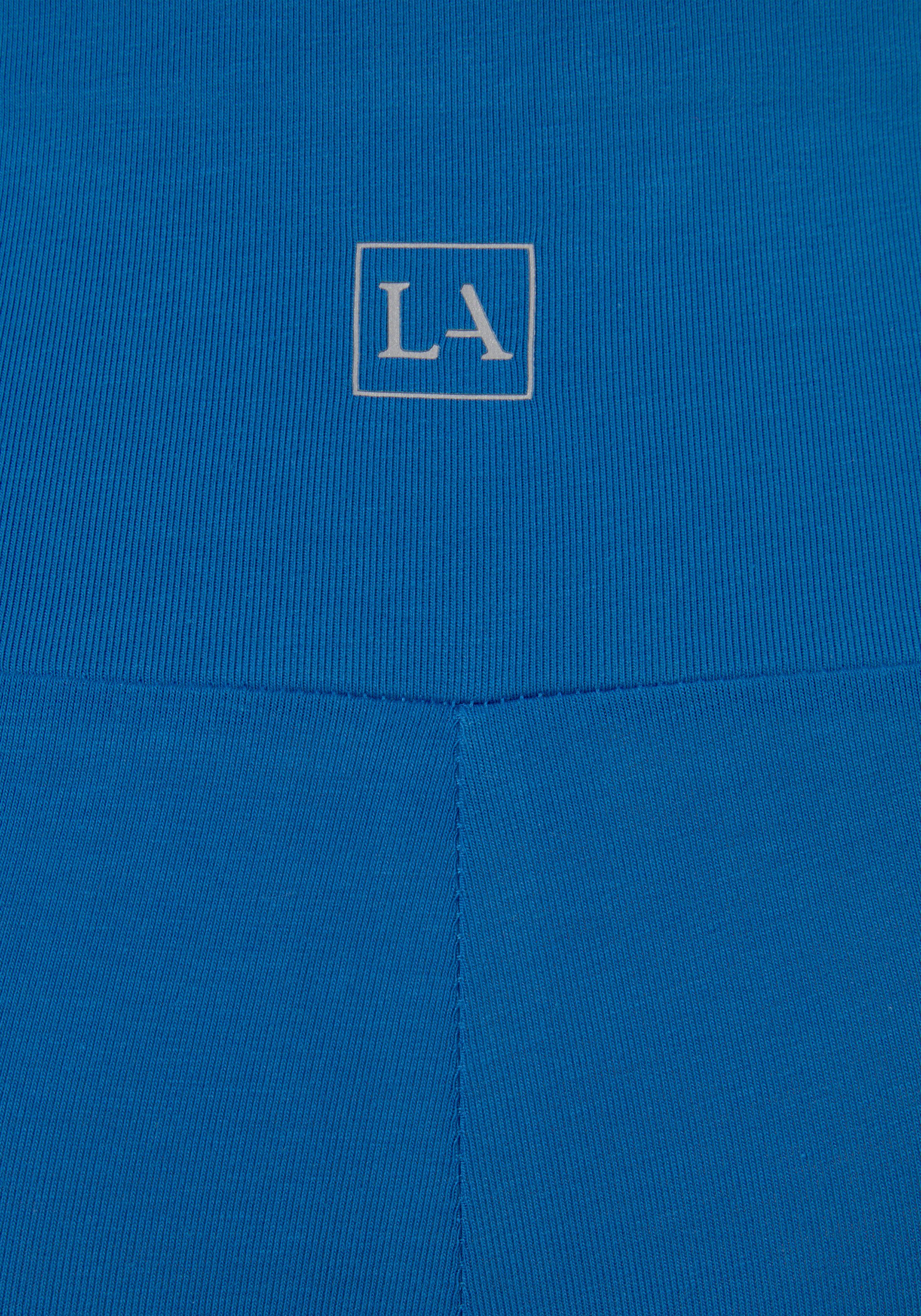 Lascana Short met brede boord en logoprint, loungewear