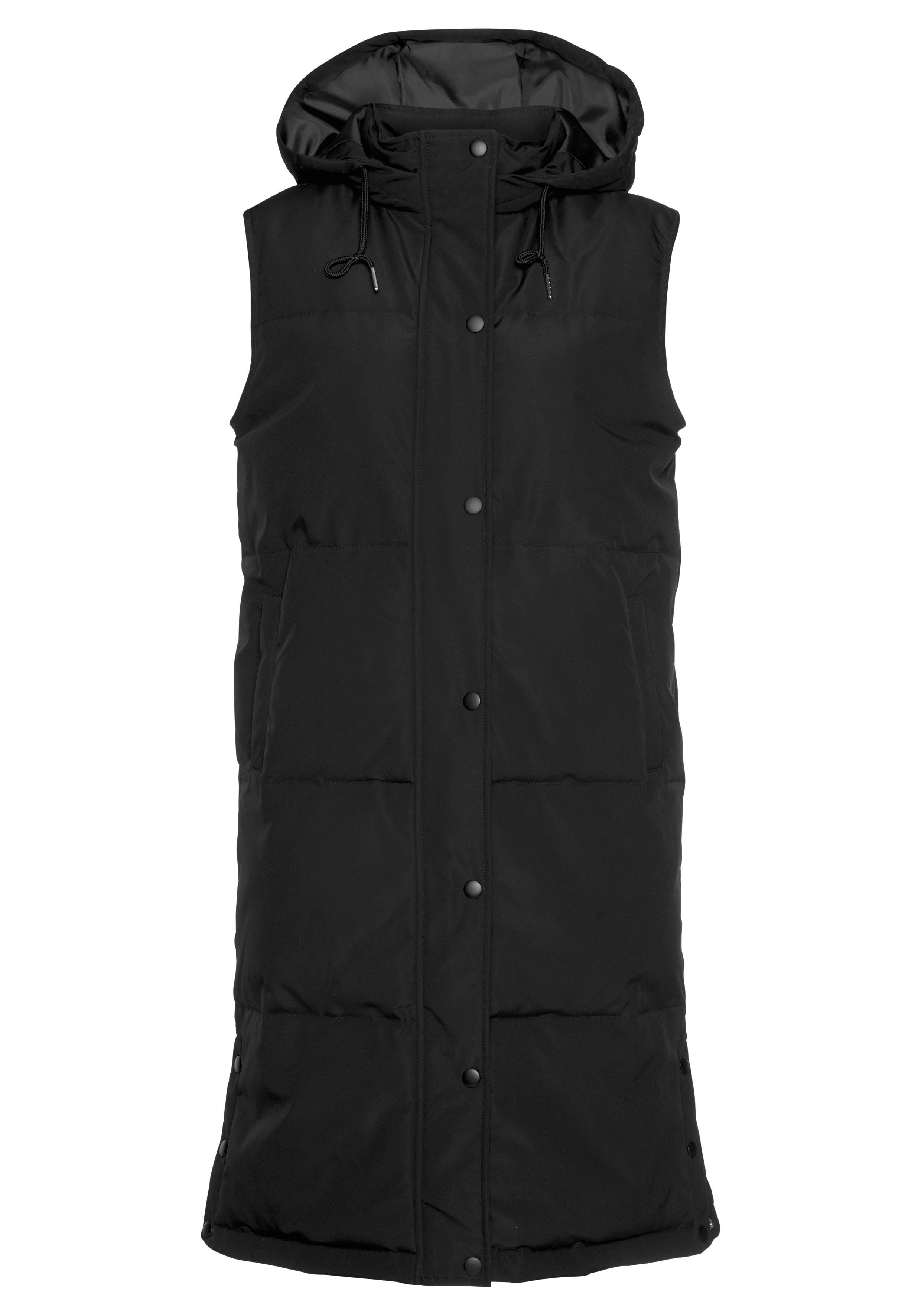 Lascana Bodywarmer met breedtestiksels in een lang model