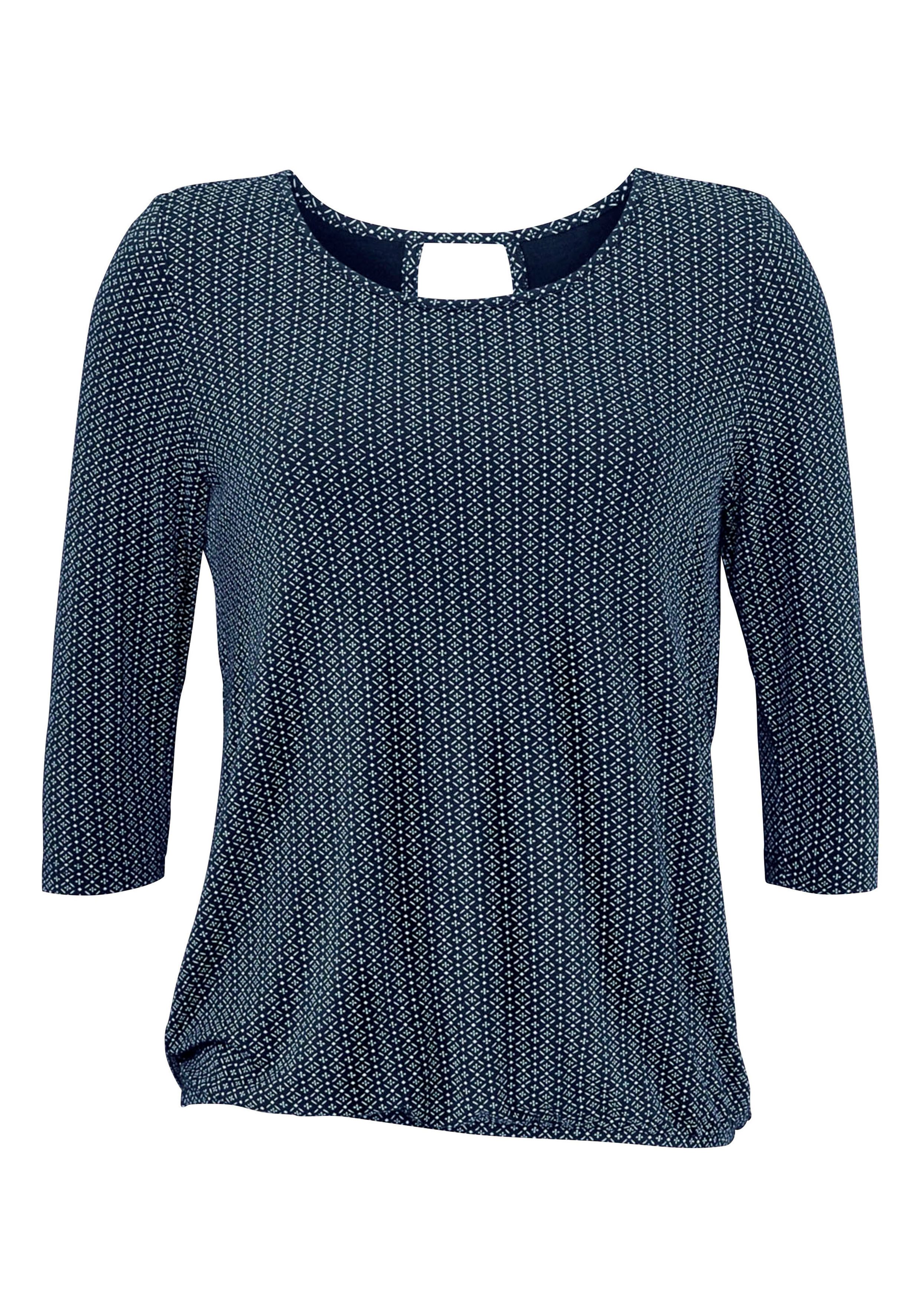 Lascana Shirt met 3/4-mouwen Met modieuze cut out van zachte viscose-stretch (Set van 2)