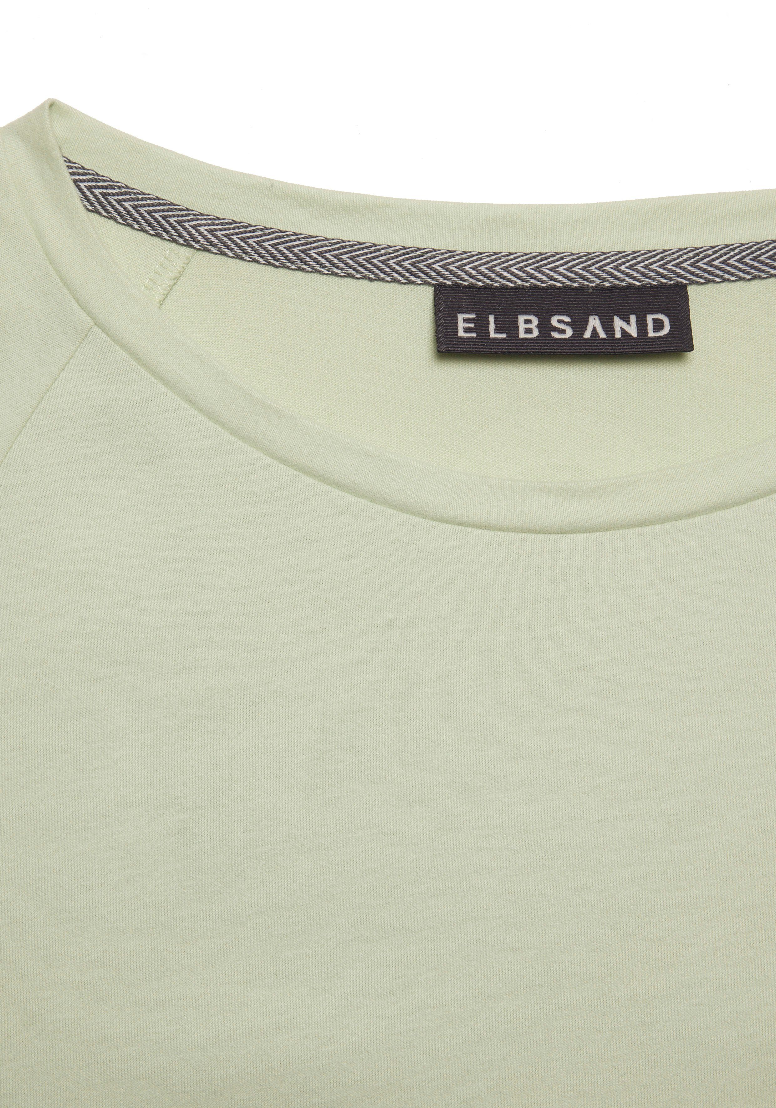 Elbsand Longsleeve TINNA met logoprint op de rug, shirt met lange mouwen van een katoenmix, sportief-casual