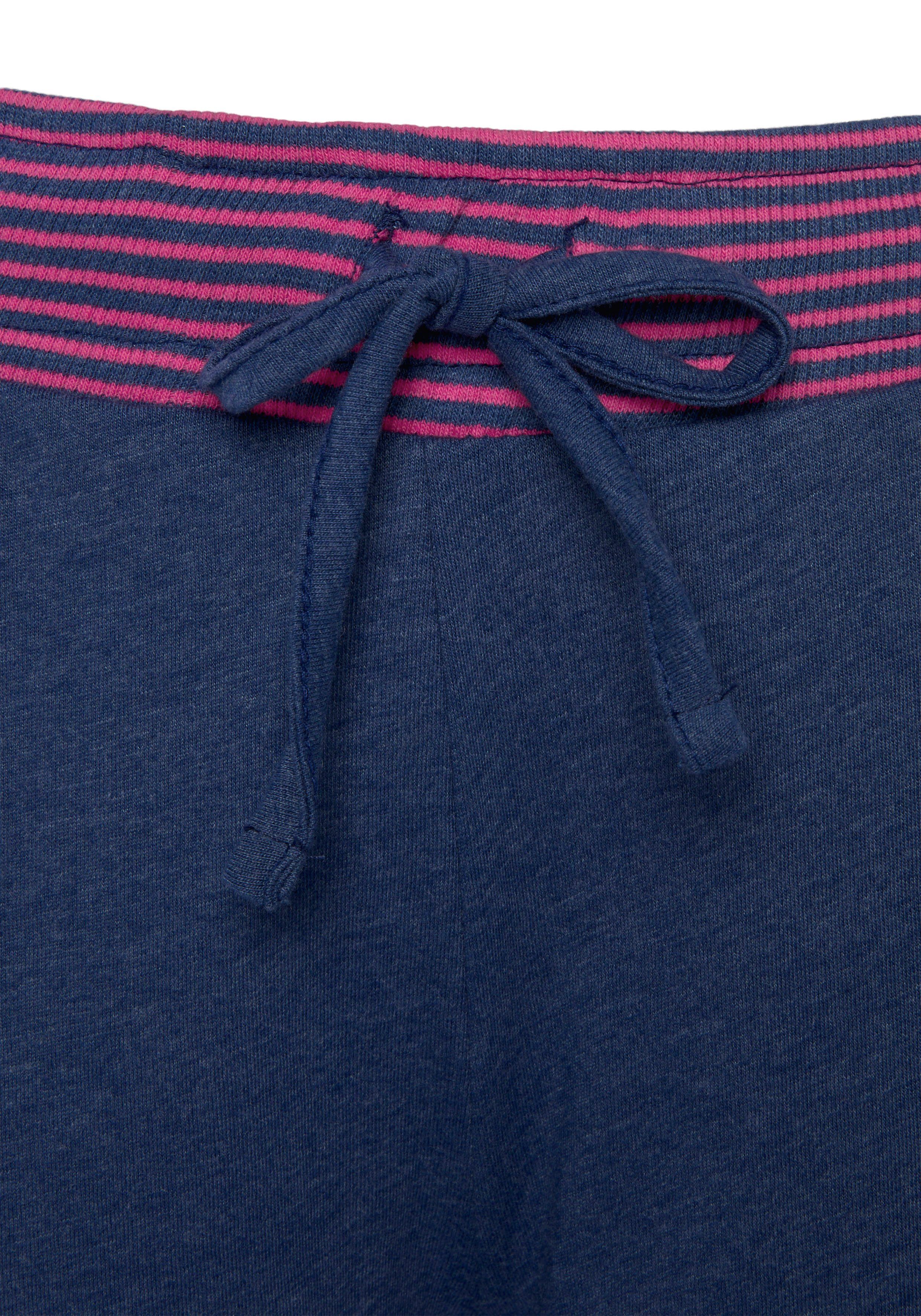 Vivance Dreams Pyjama met decoratieve flatlock-naden in neonkleuren (2-delig)