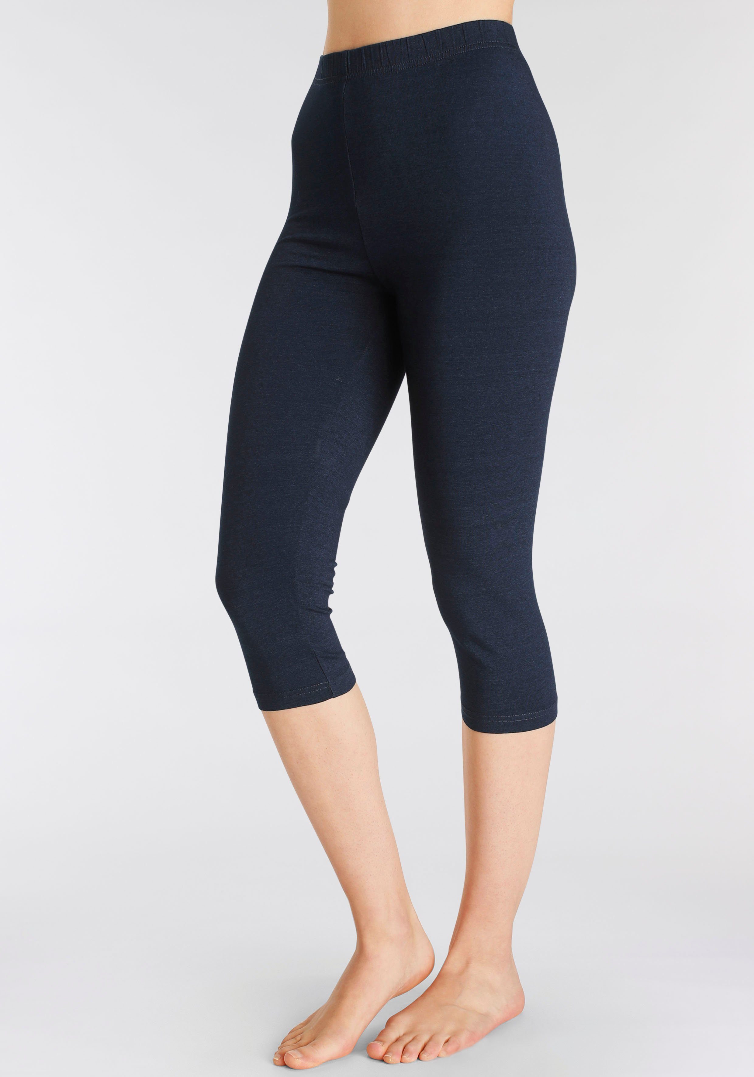 vivance active Caprilegging met rubberen tailleband, loungewear (Set van 2)