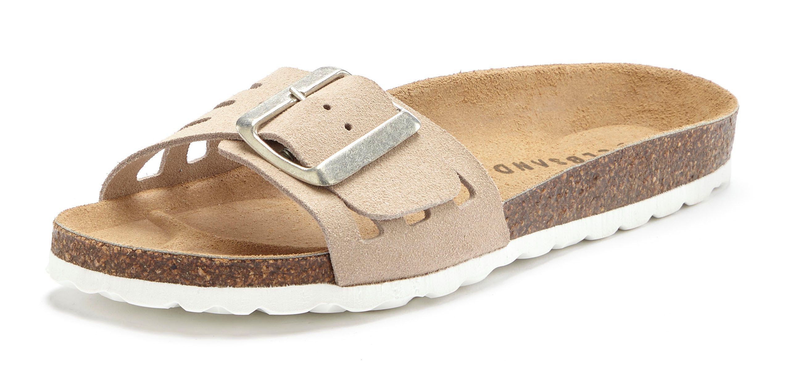 Elbsand Slippers Mule, Sandalen, open schoen van hoogwaardig leer met zacht comfortkurk voetbed