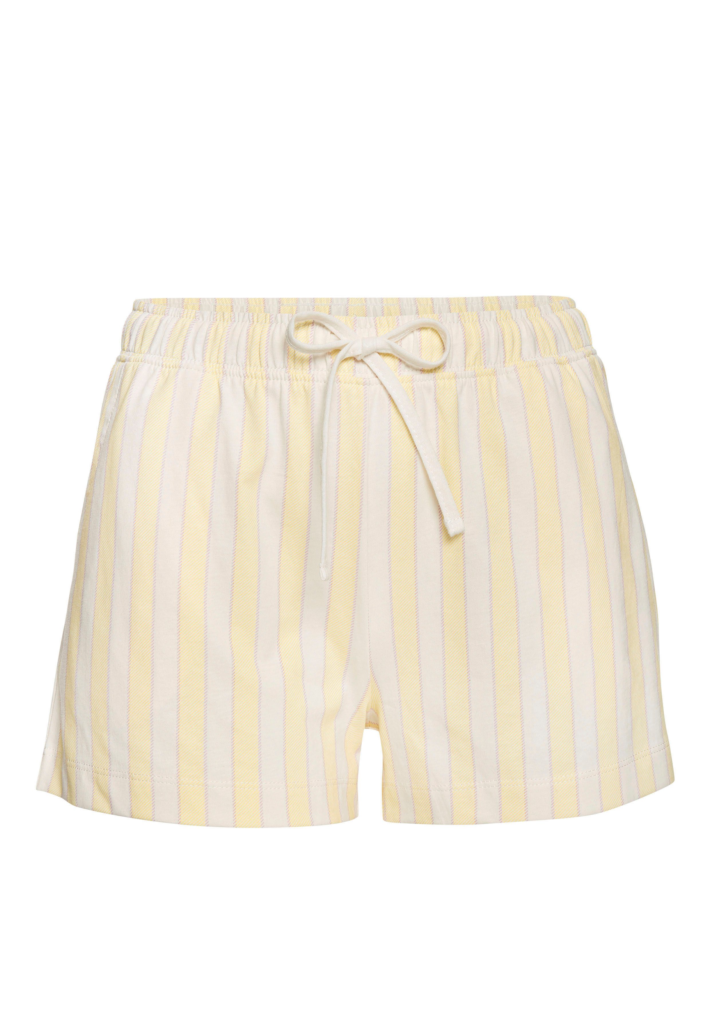 Vivance Dreams Shortama met fijn streepdessin (set, 2-delig)