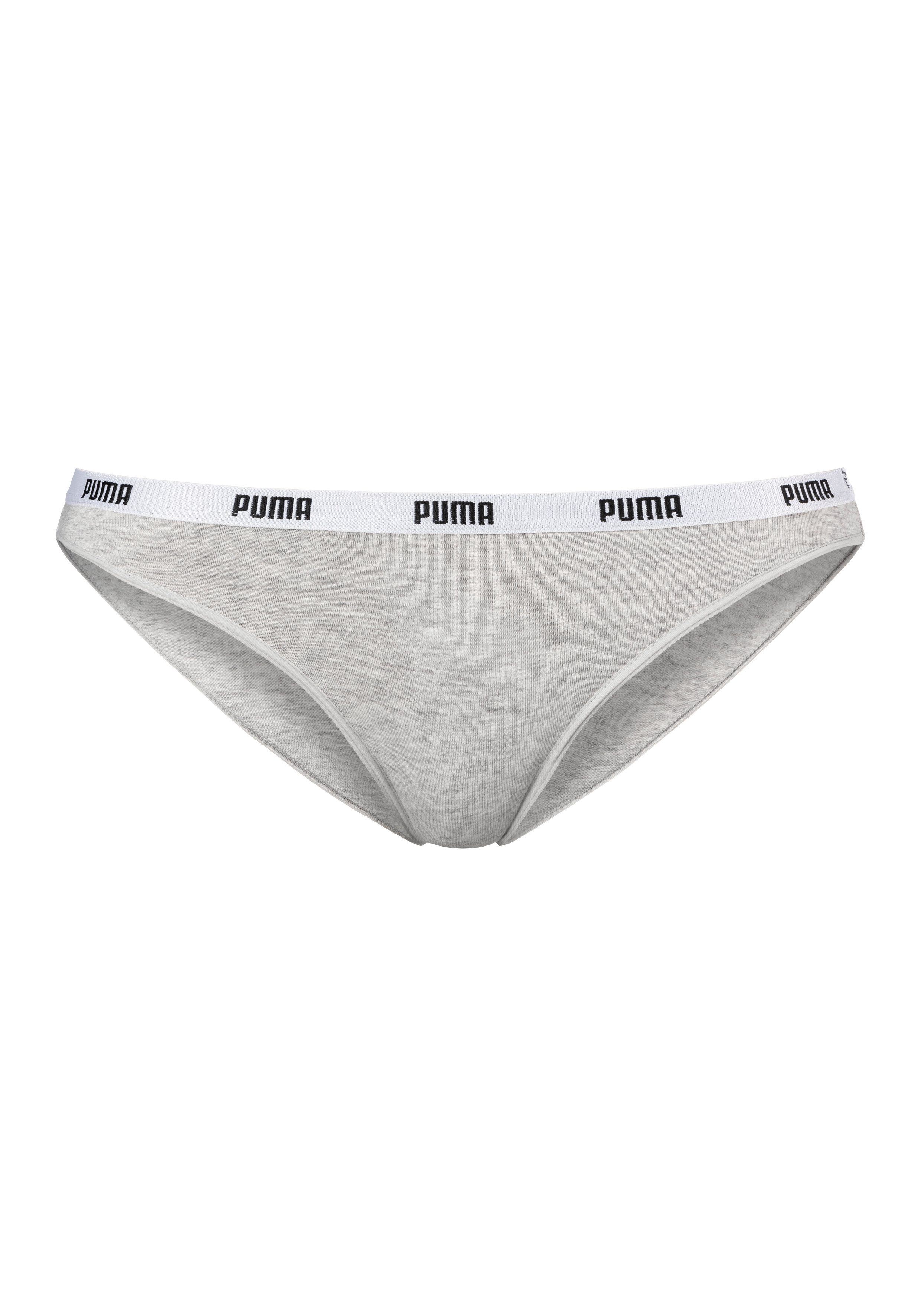 PUMA Bikinibroekje Iconic met smalle logo-weefband (2 stuks, Set van 2)