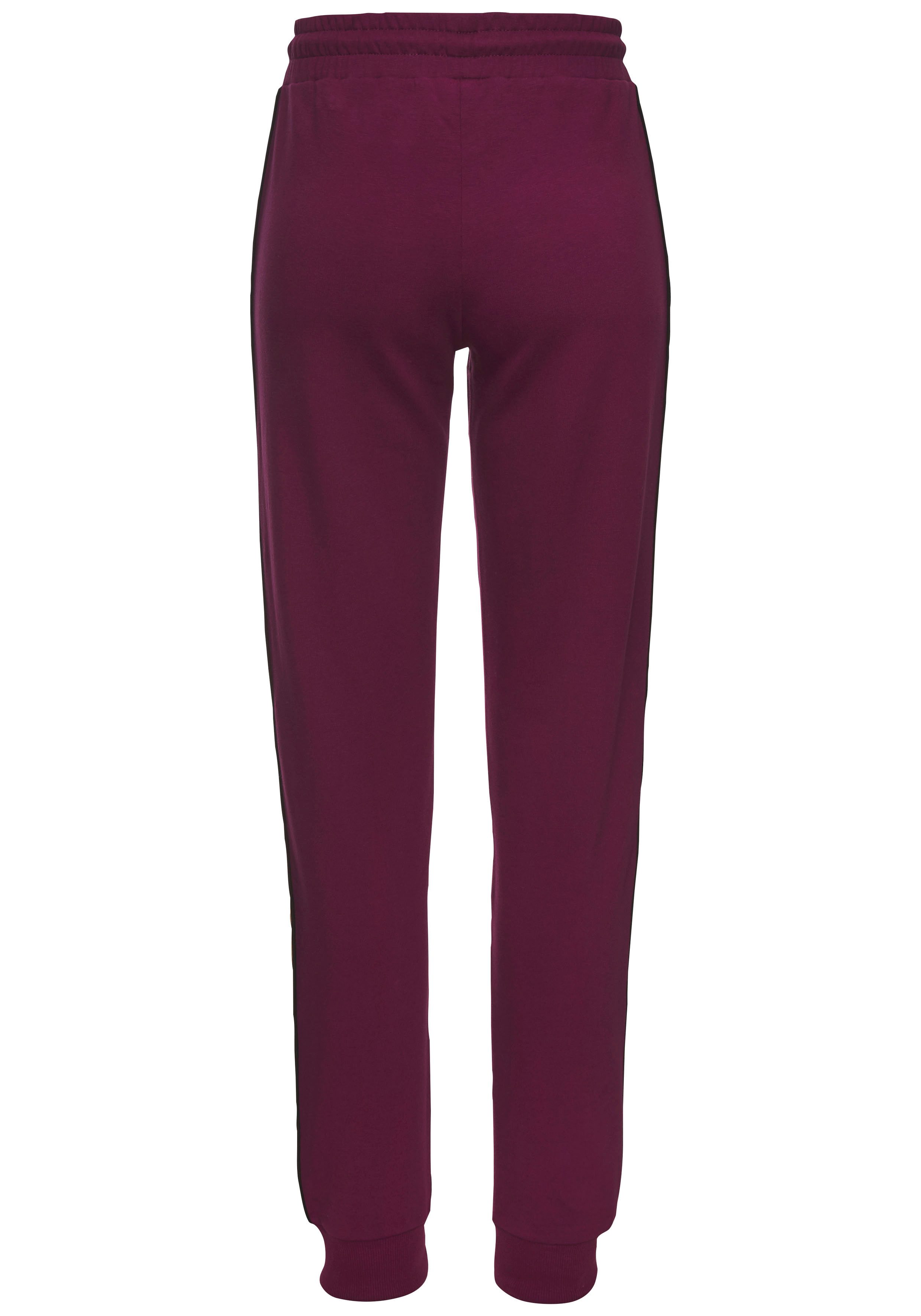 s.Oliver RED LABEL Beachwear Sweatbroek met zijstrepen en piping, loungewear (1-delig)