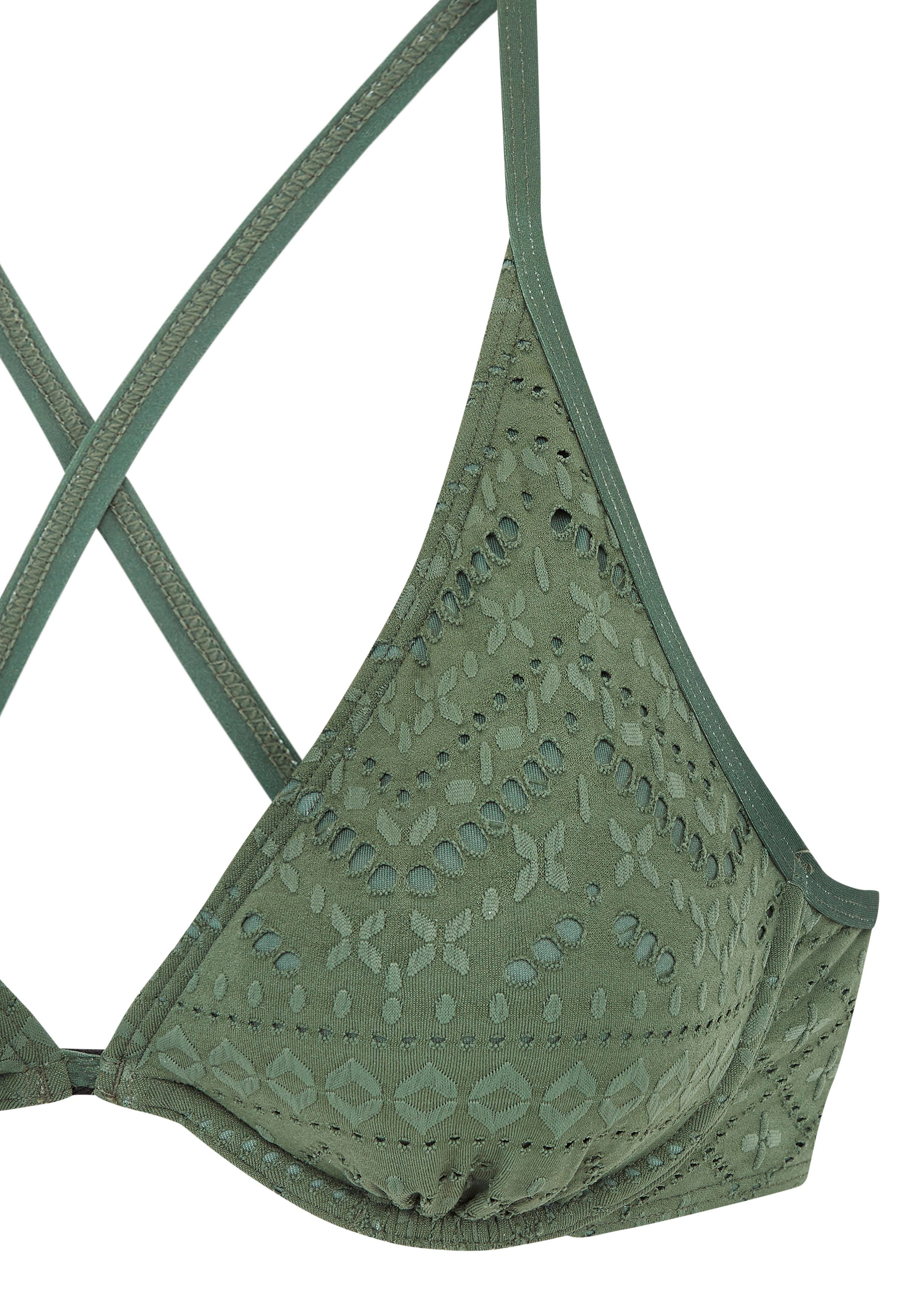 Lascana Beugelbikinitop Omara met broderie anglaise