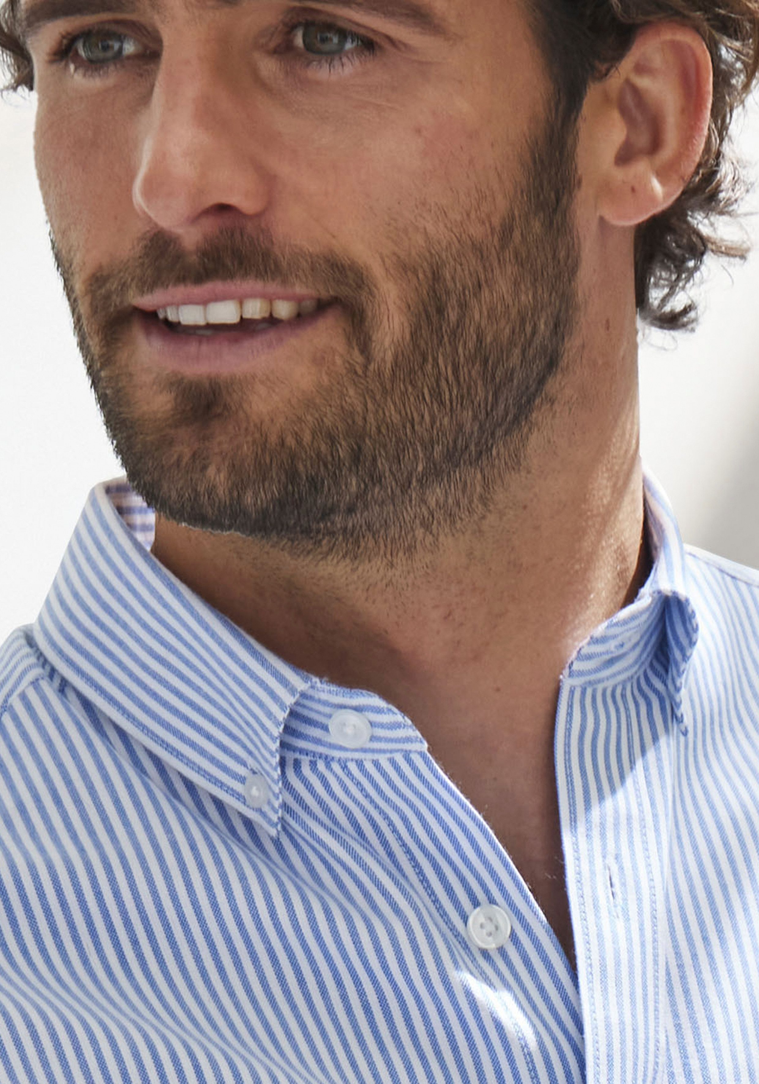 H.I.S Overhemd met lange mouwen Regular fit Oxford overhemd langarm met button-down-kraag van 100% katoen