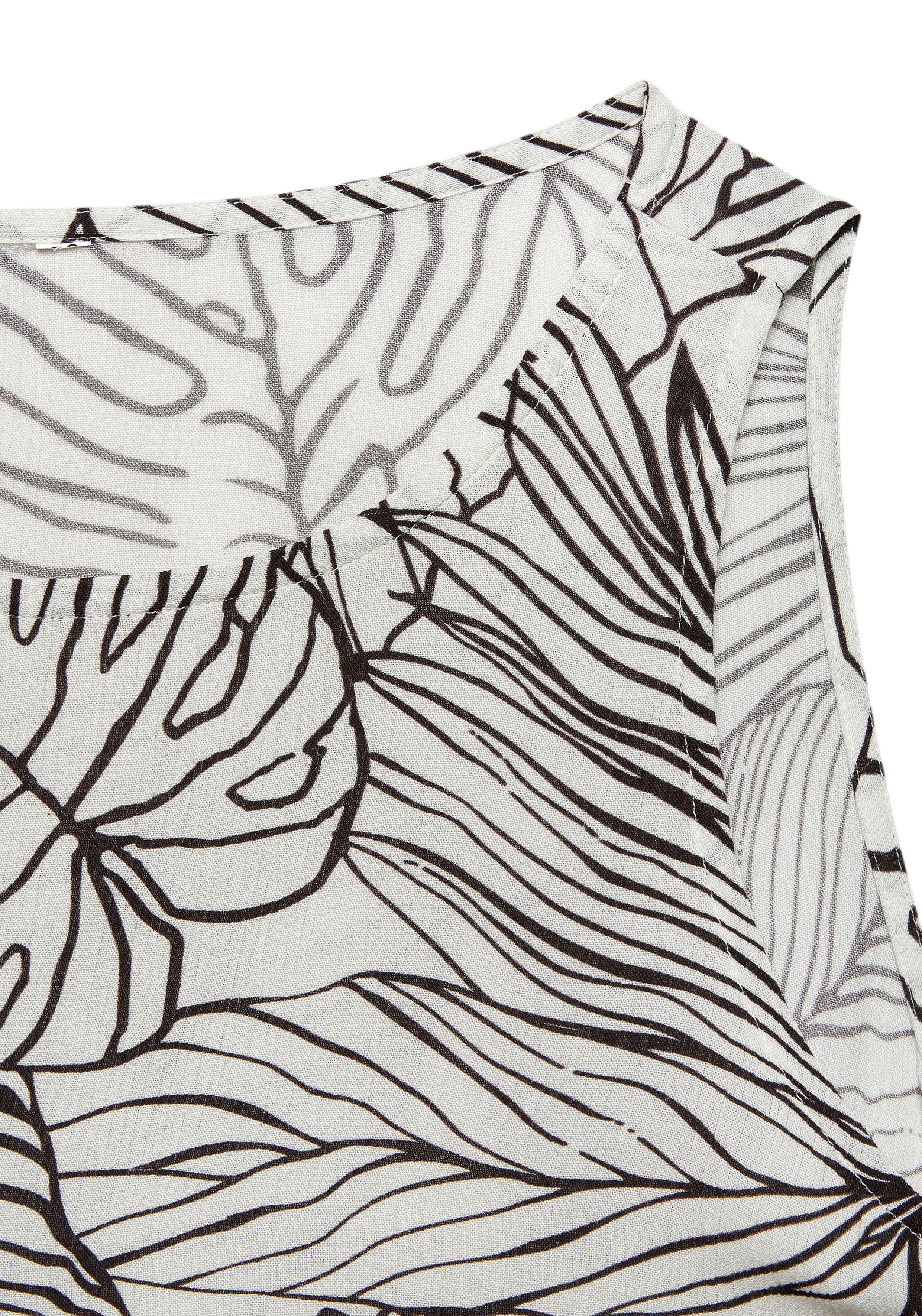 s.Oliver RED LABEL Beachwear Top van gekreppte viscose, zomers blouseshirt met alloverprint