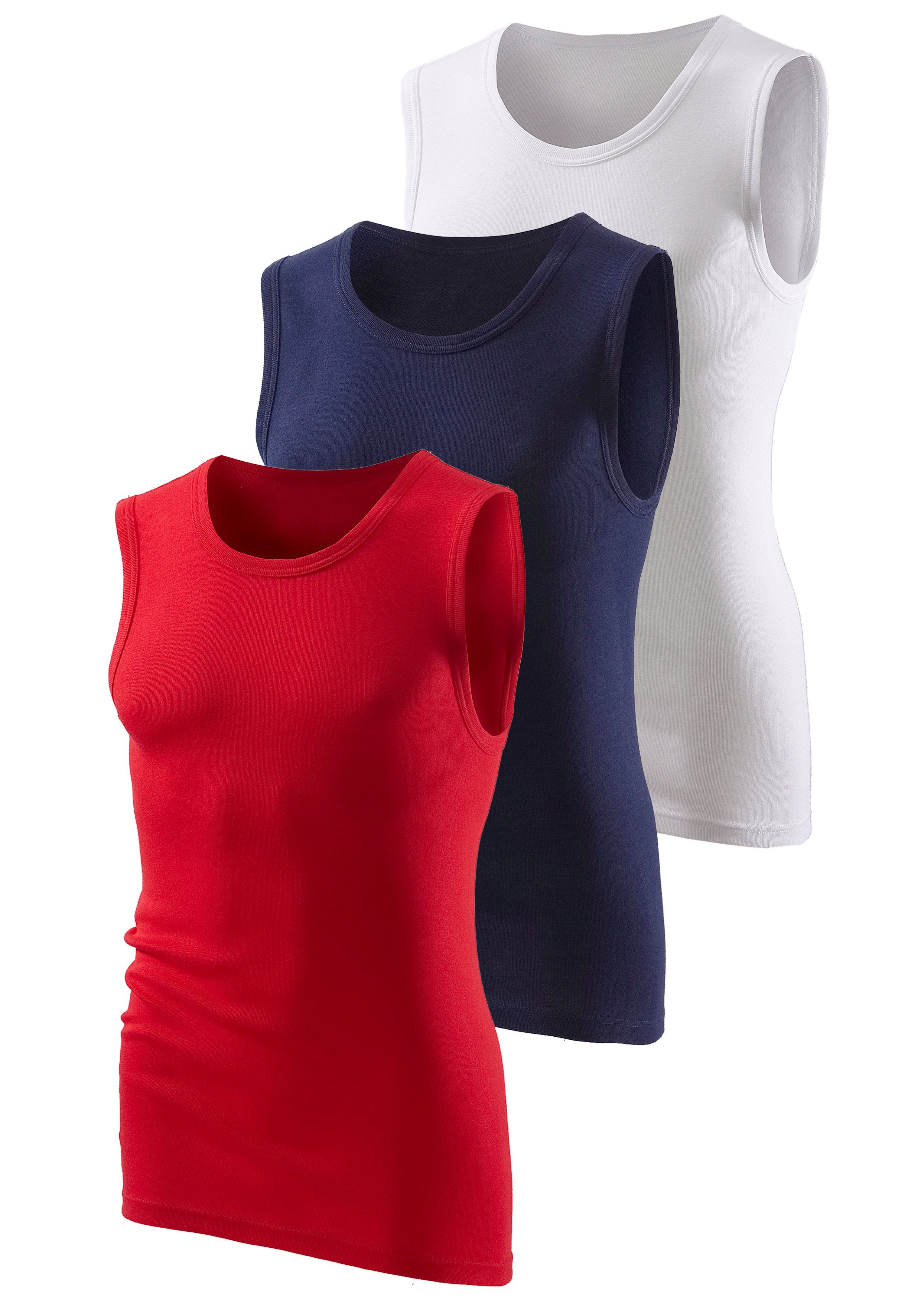 H.I.S Muscle-shirt zonder zijnaden optimale pasvorm (3-delig)