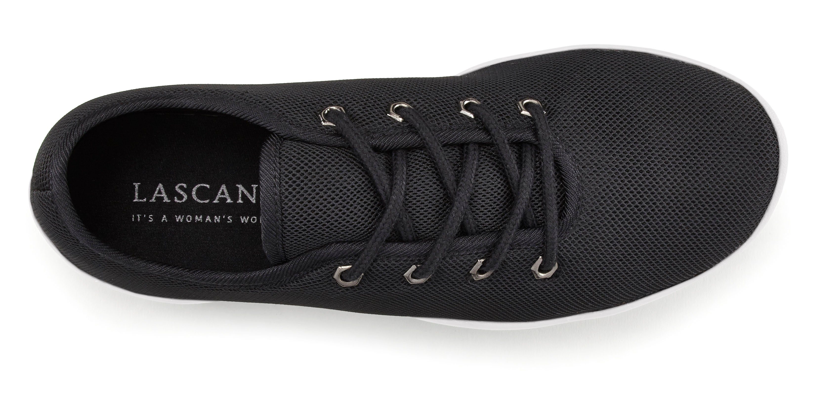 Lascana Sneakers met ultradunne zool, superlicht, veterschoenen, unisex vegan
