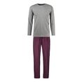 authentic le jogger pyjama met geruite geweven broek grijs