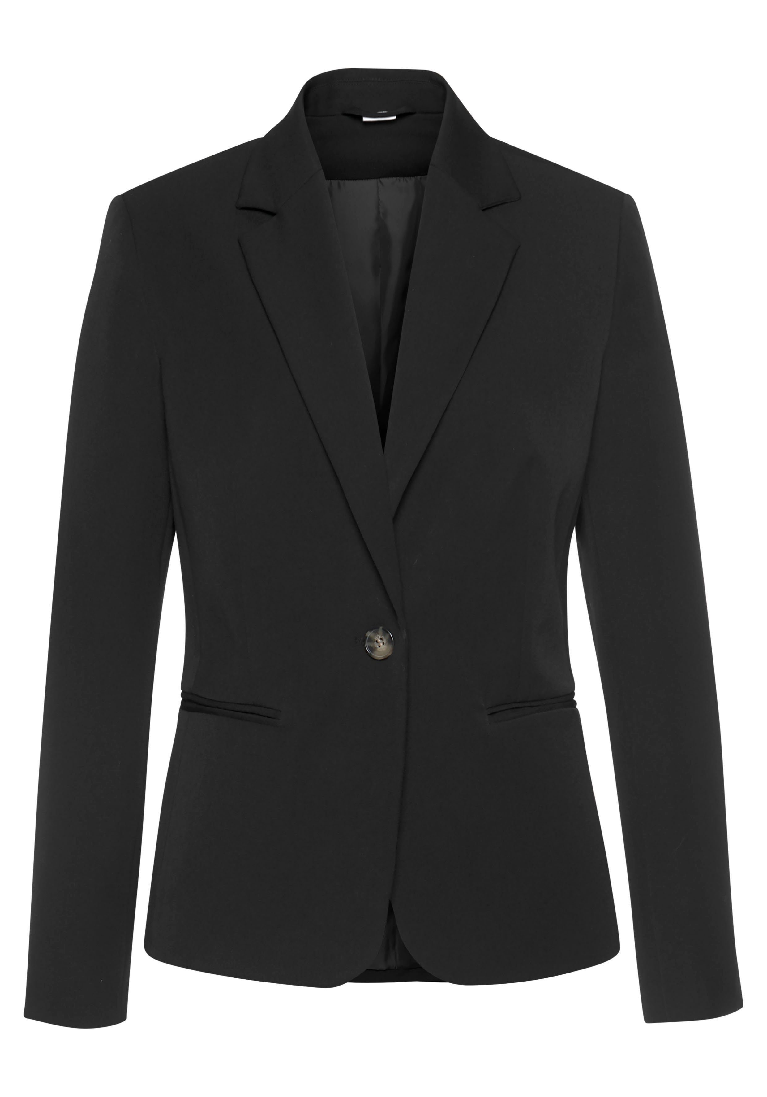 Lascana Korte blazer in klassieke vorm, getailleerde damesblazer, sportief elegant