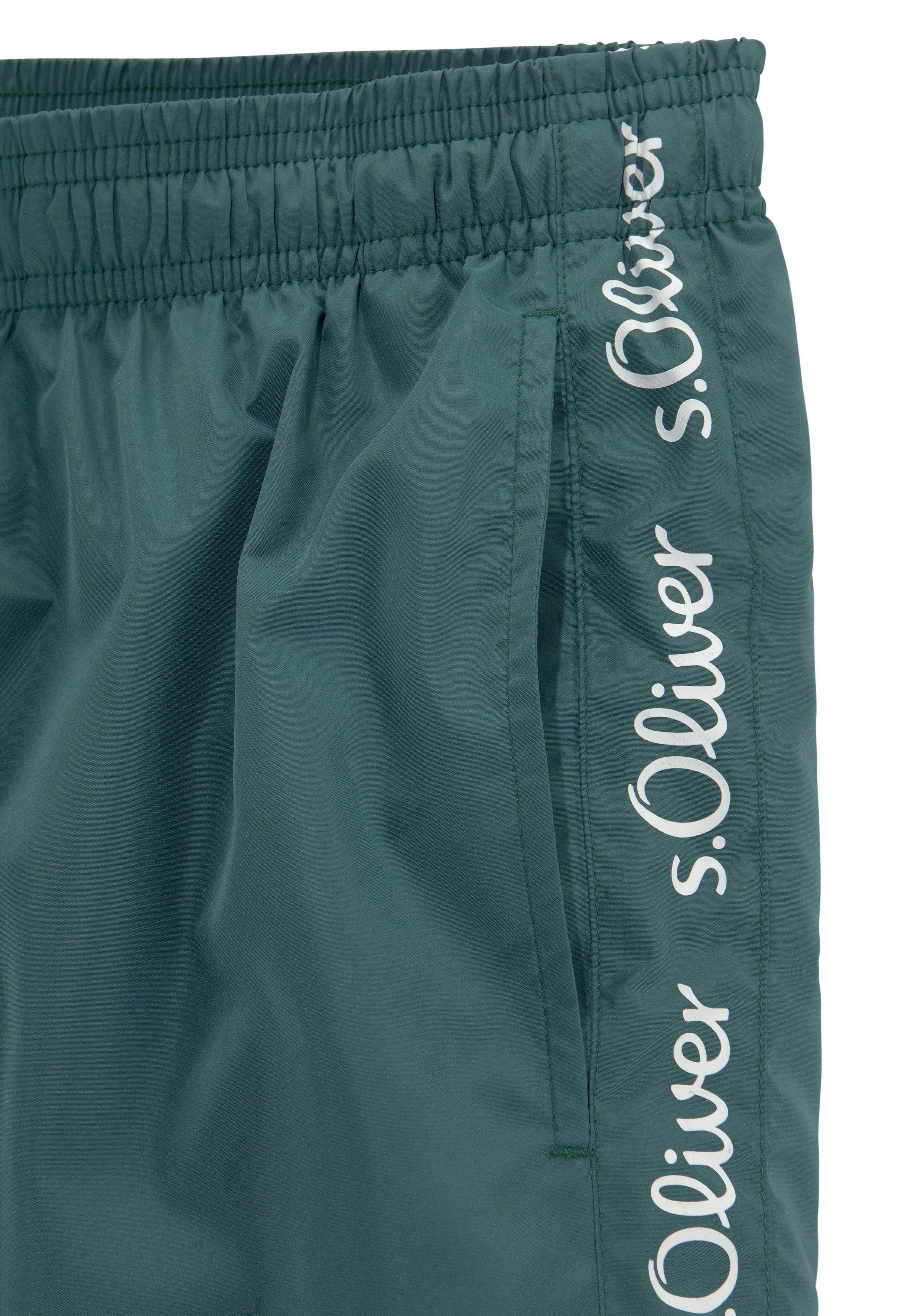 s.Oliver RED LABEL Beachwear Zwemshort met merkopschriften