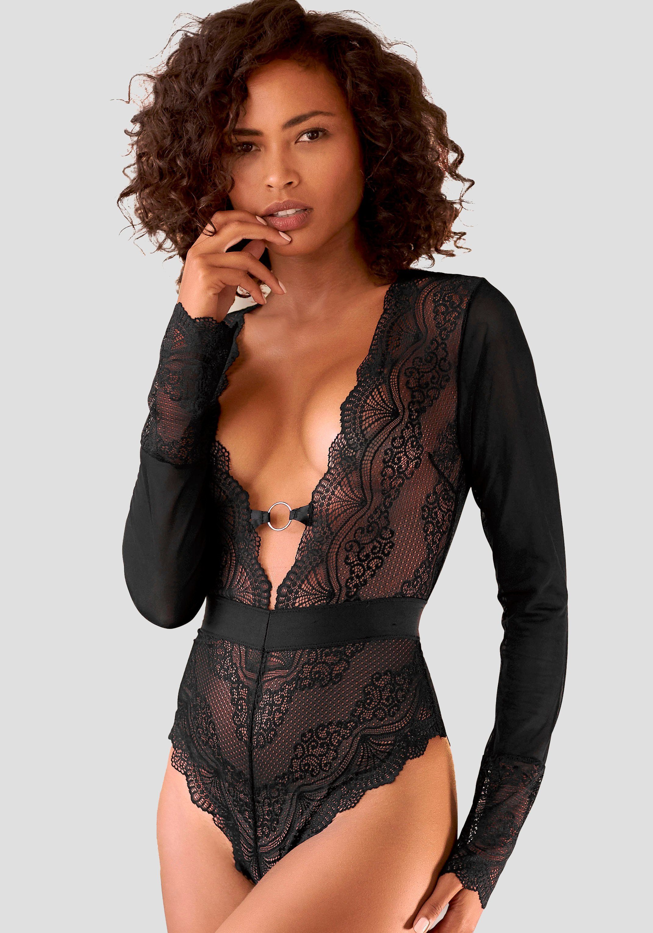 Lascana Body van transparante kant, sexy dessous