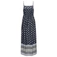 vivance maxi-jurk met randprint blauw