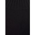 lascana trui met staande kraag met brede randen zwart