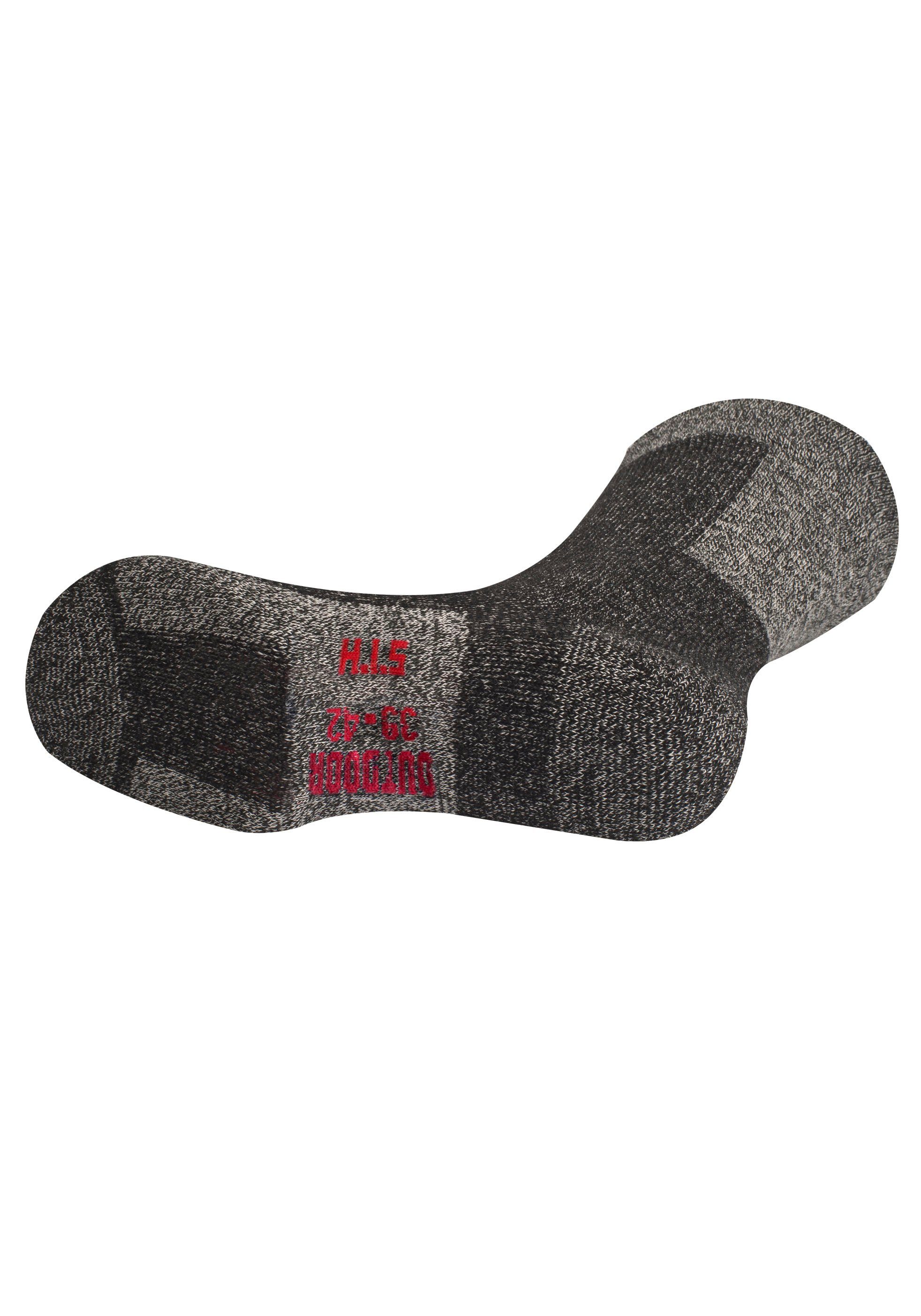 H.I.S Wandelsokken met extra steunfunctie en bekleding (set, 2 paar)